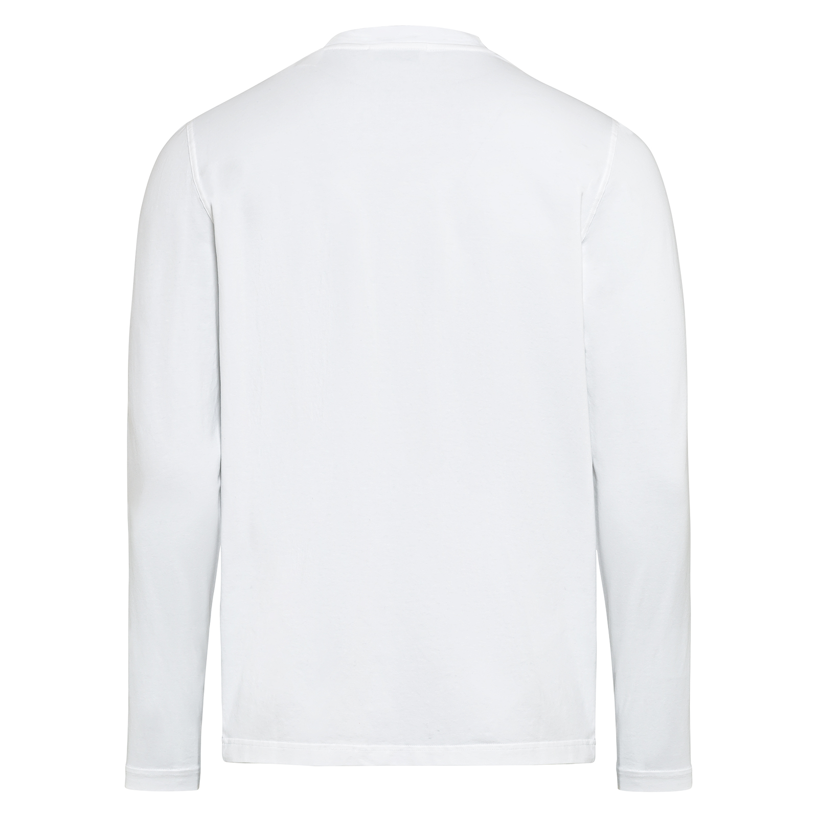 Camiseta de manga larga de algodón orgánico con gran impresión frontal para hombre