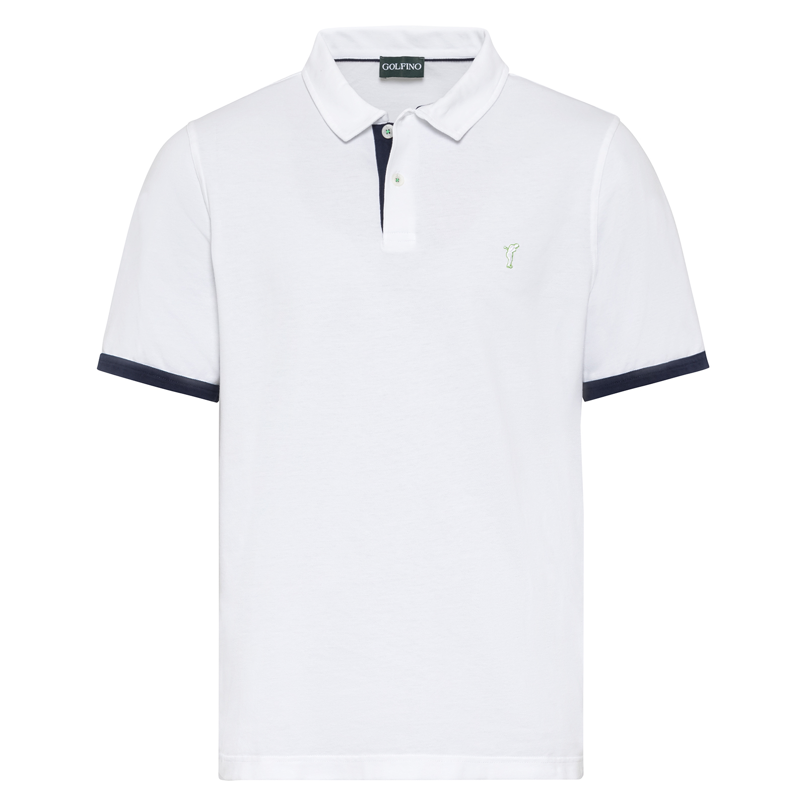 Men's golf polo shirt with stretch component