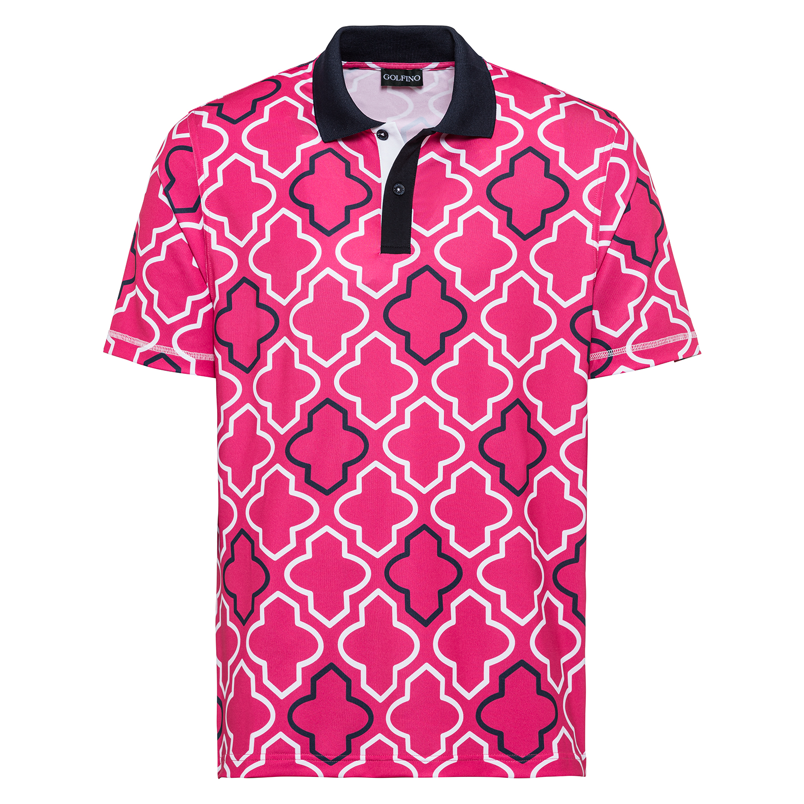 Attractively printed men's golf polo shirt 