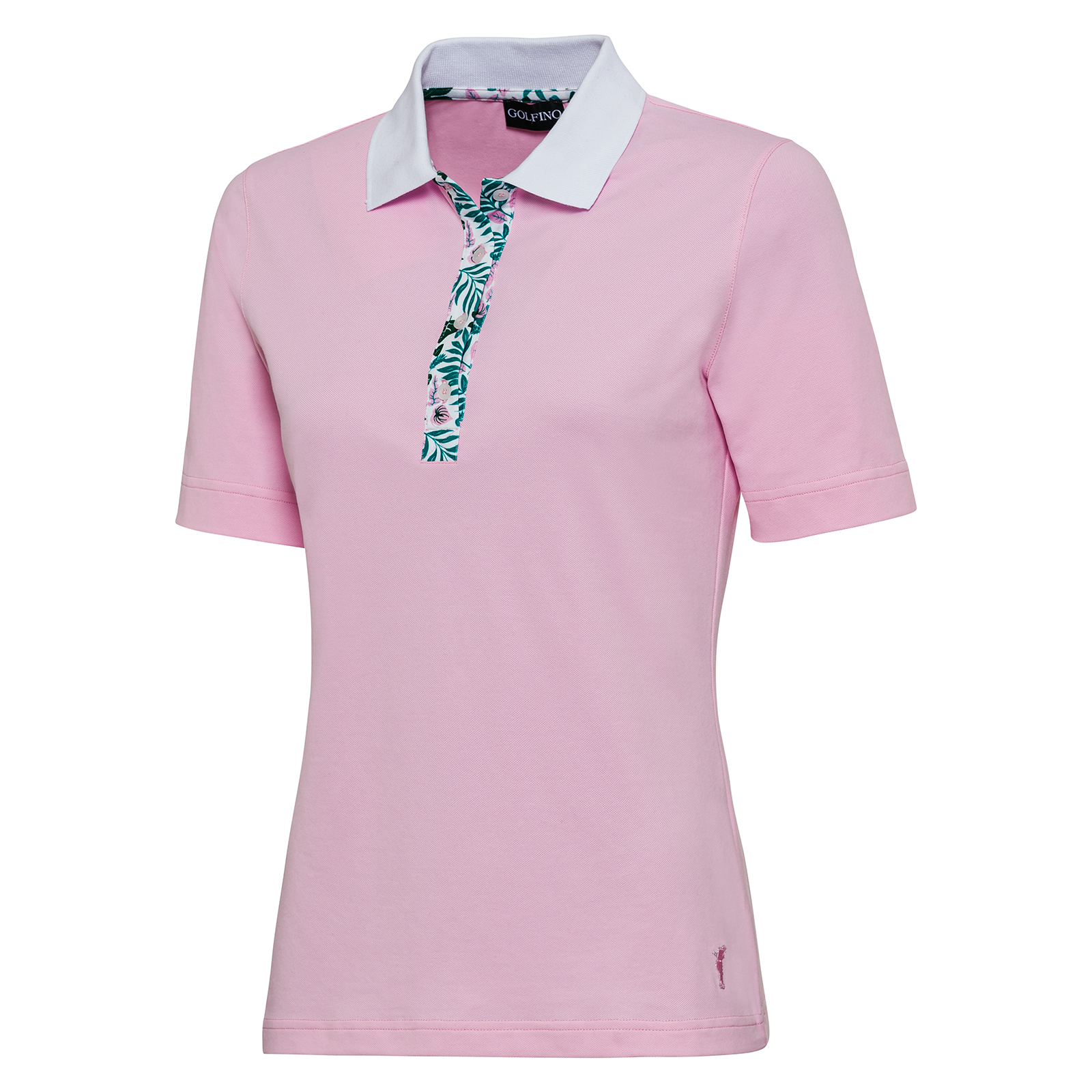 Ladies' golf polo shirt with sun protection