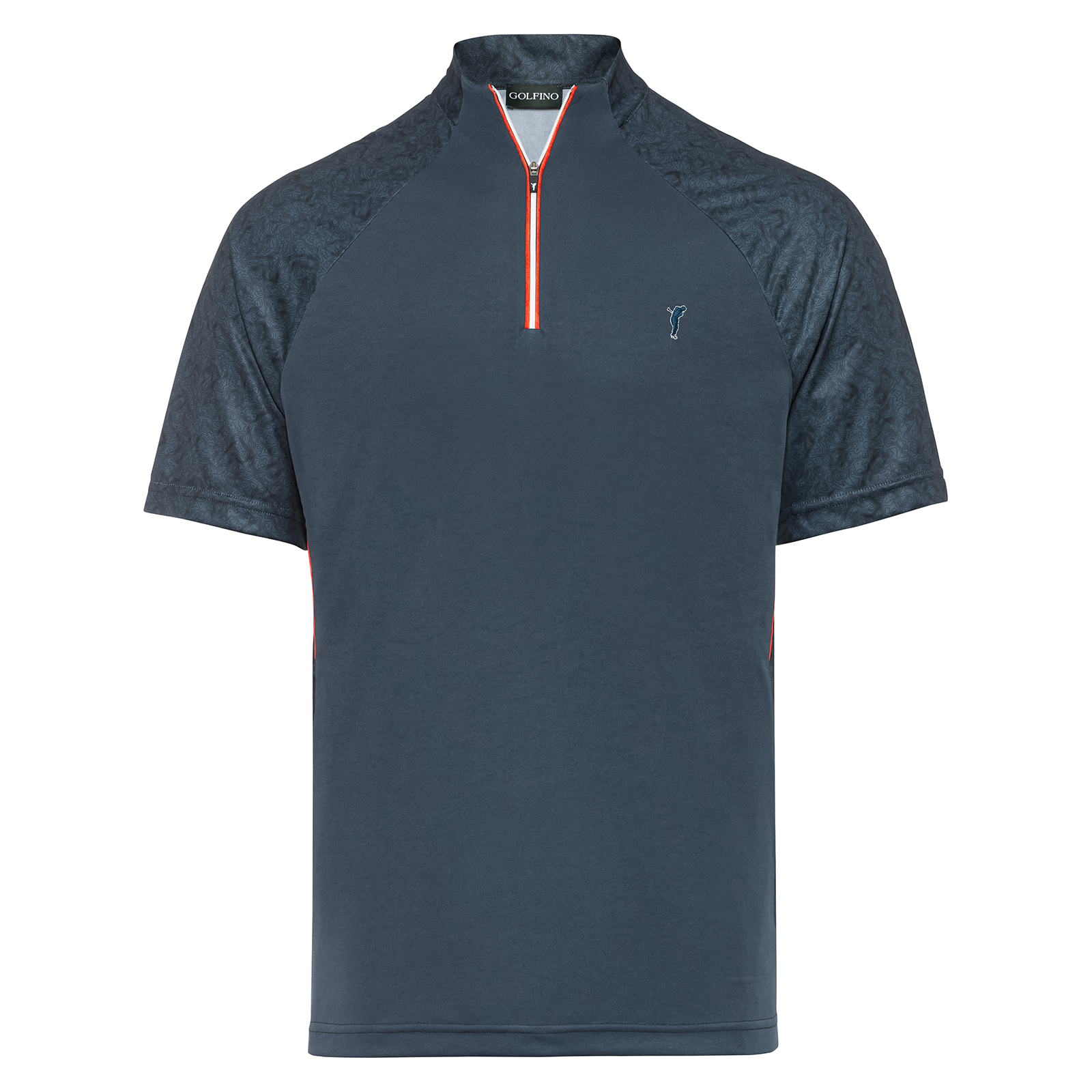 Men's polo shirt with sun protection and silver protection 