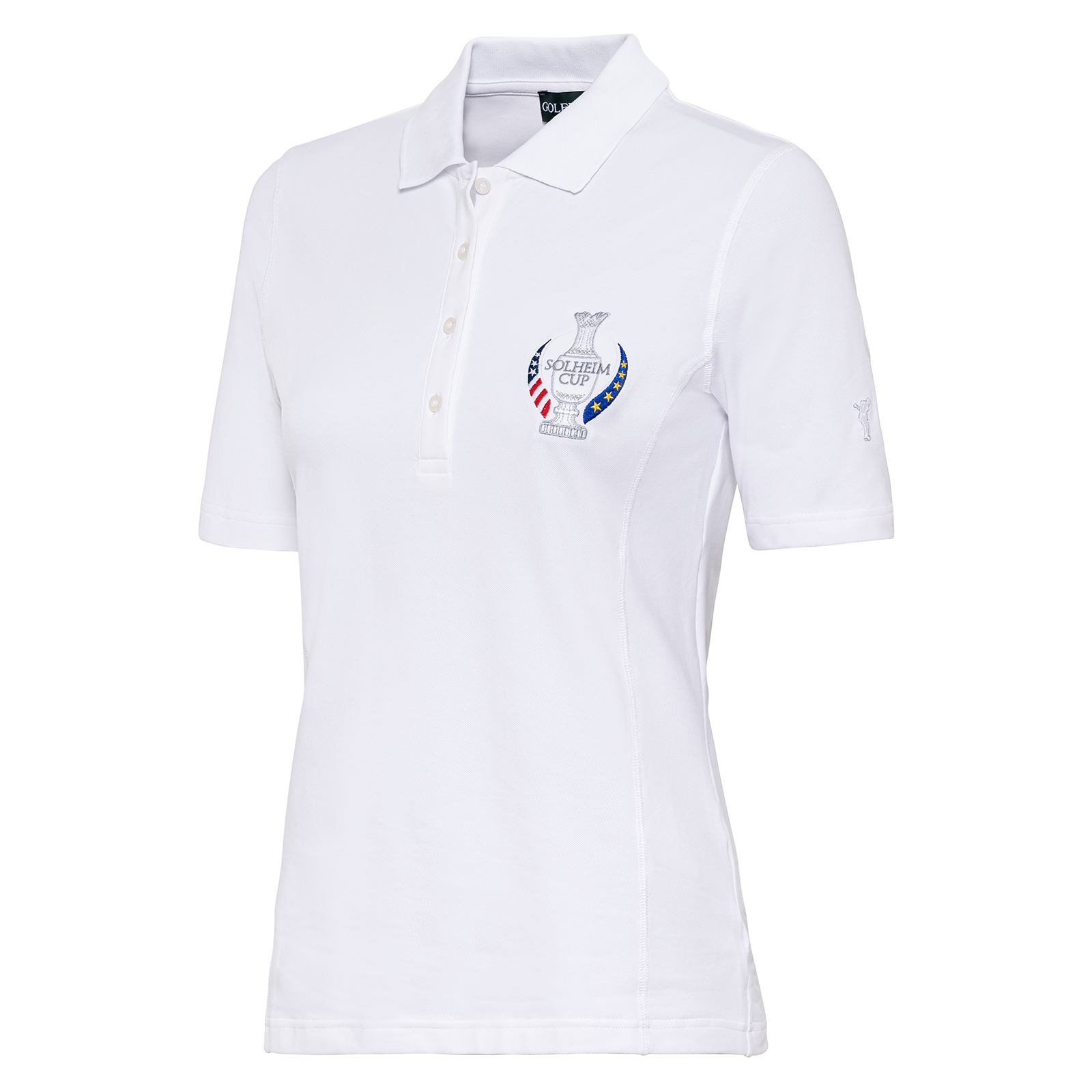 Ladies' polo shirt with ultraviolet protection in Solheim Cup design