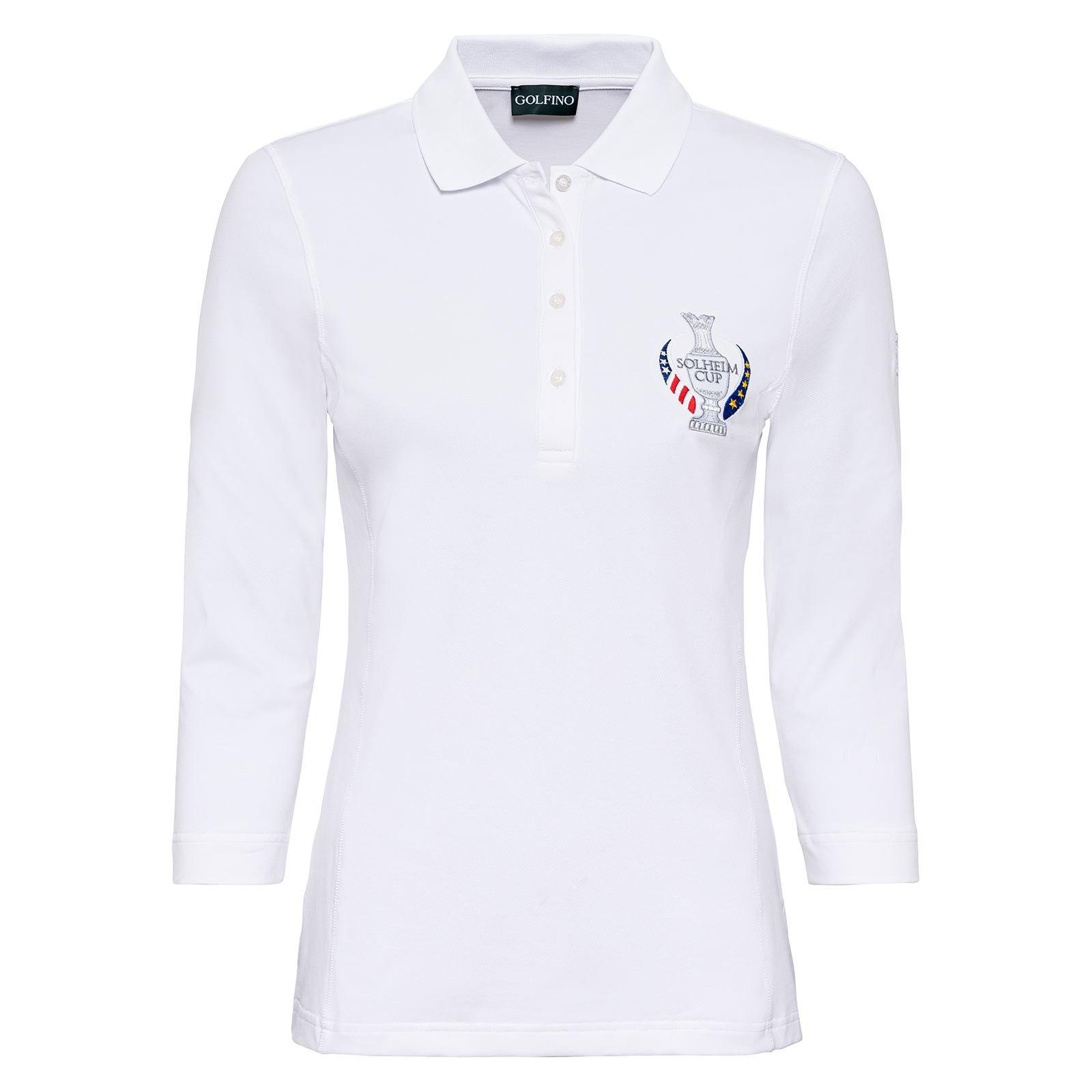 Ladies' polo shirt with UV function and Solheim Cup design 