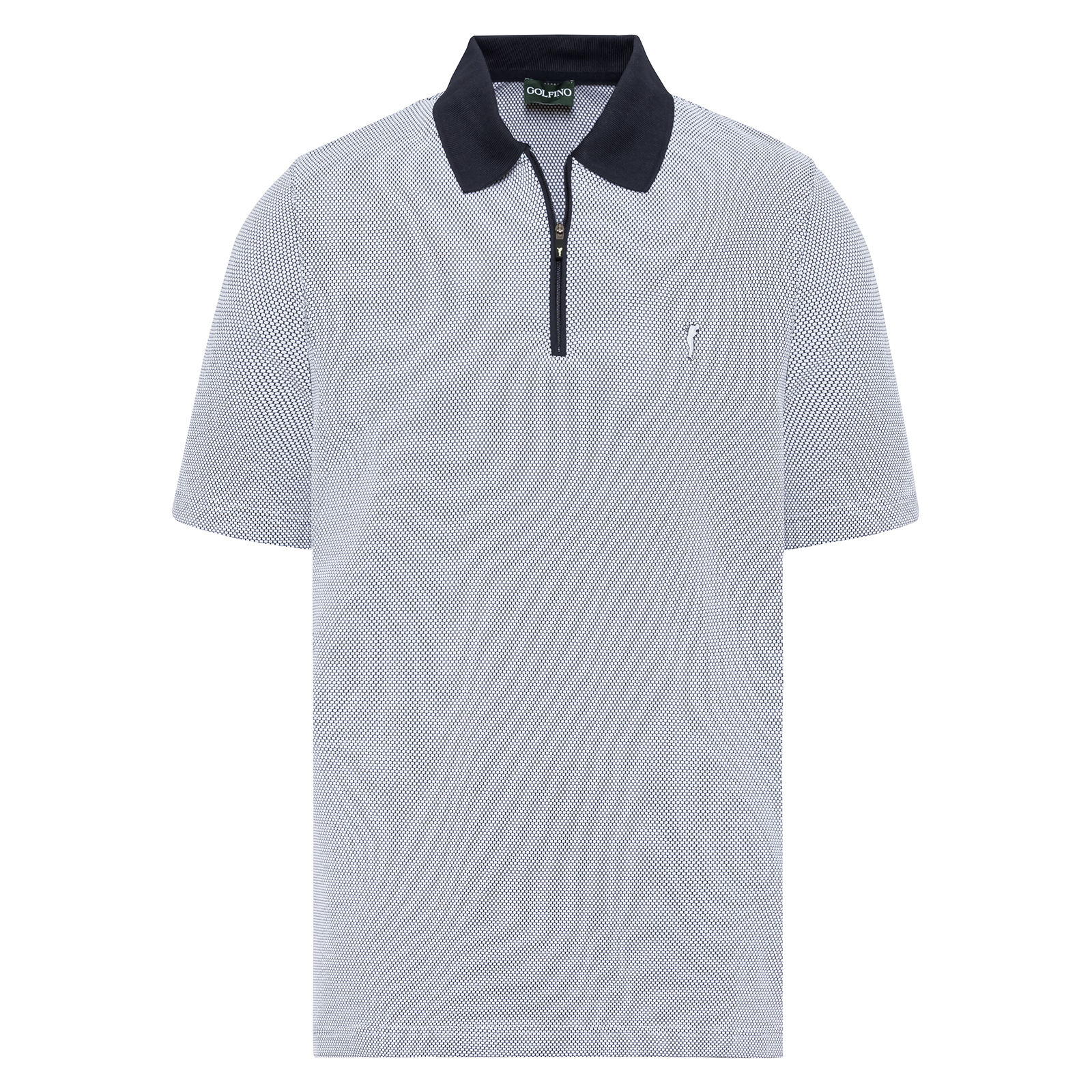 Men's golf polo shirt, moisture-regulating, made from bubble Jacquard