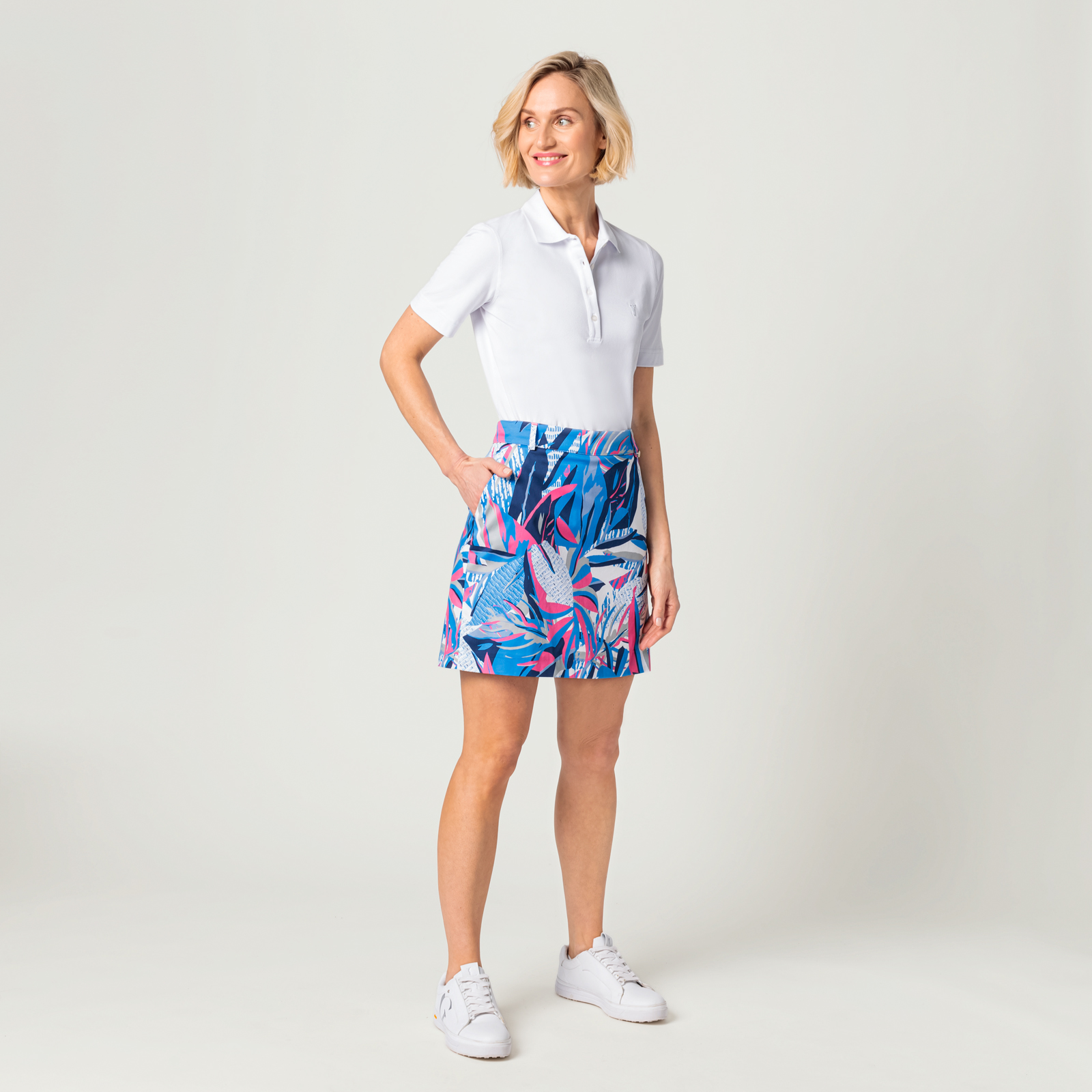 Leichter Damen Golf Stretch Skort mit Paisley-Muster