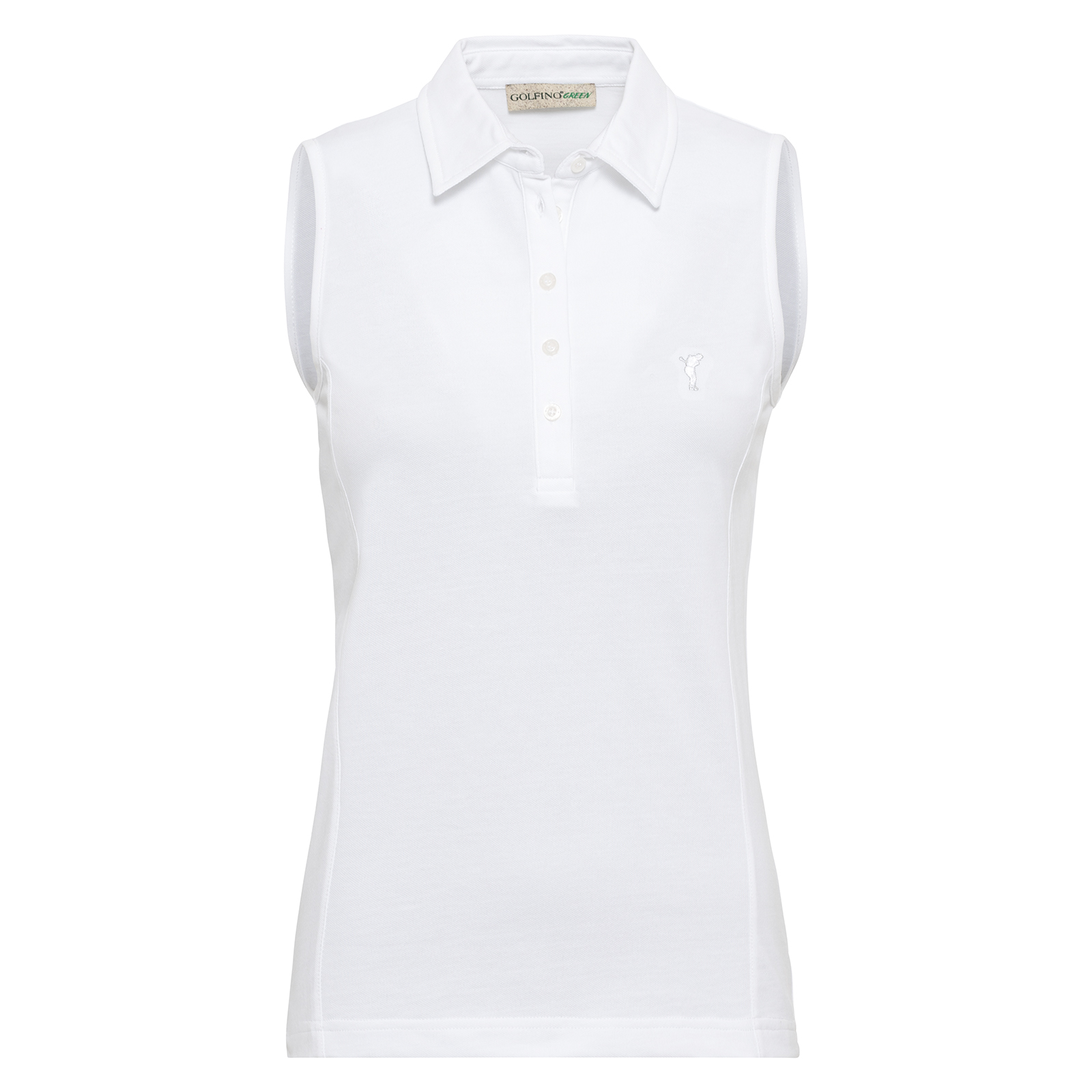 Ladies' golf top made from sustainably produced fabric 