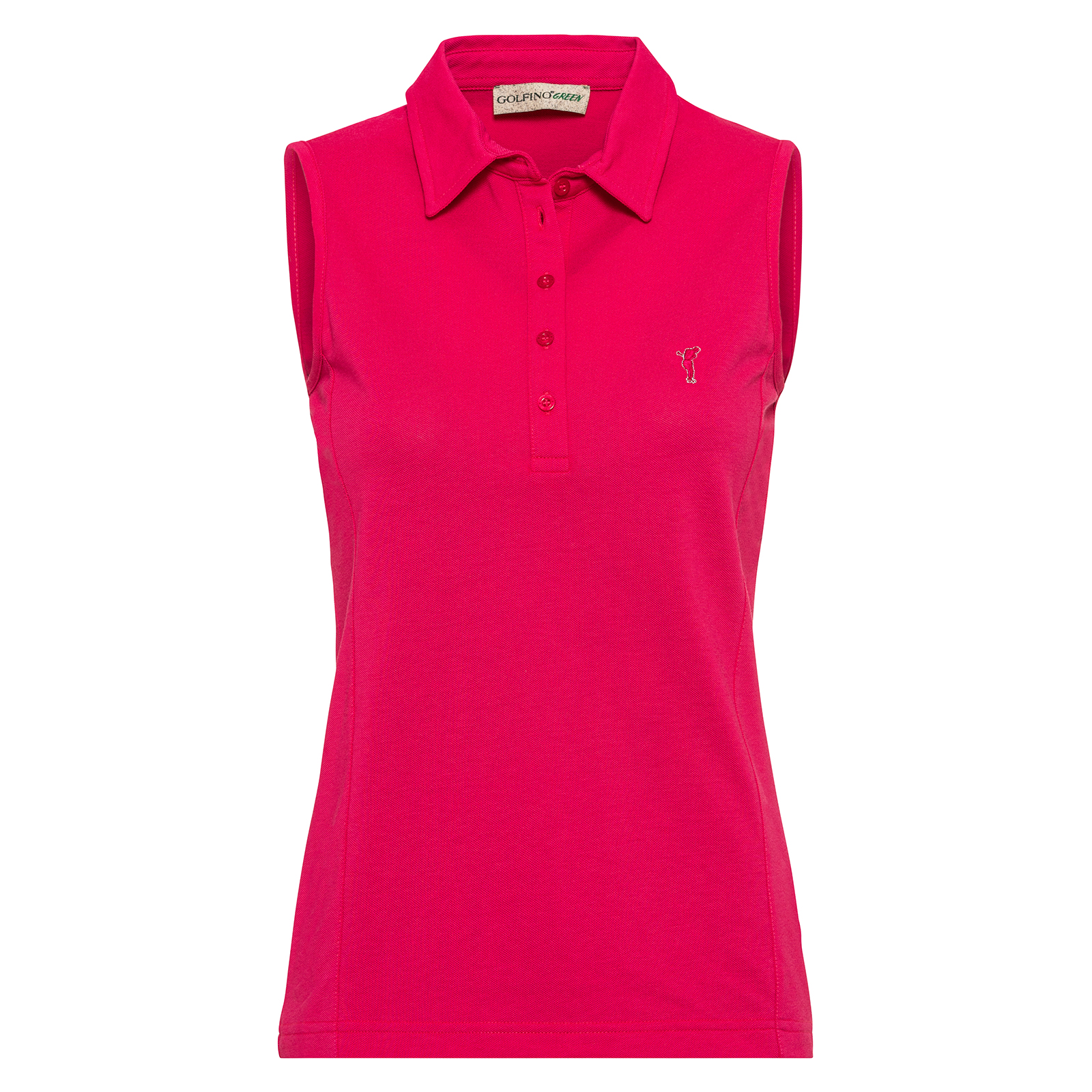 Ladies‘ sleeveless golf polo made of sustainably produced fabric