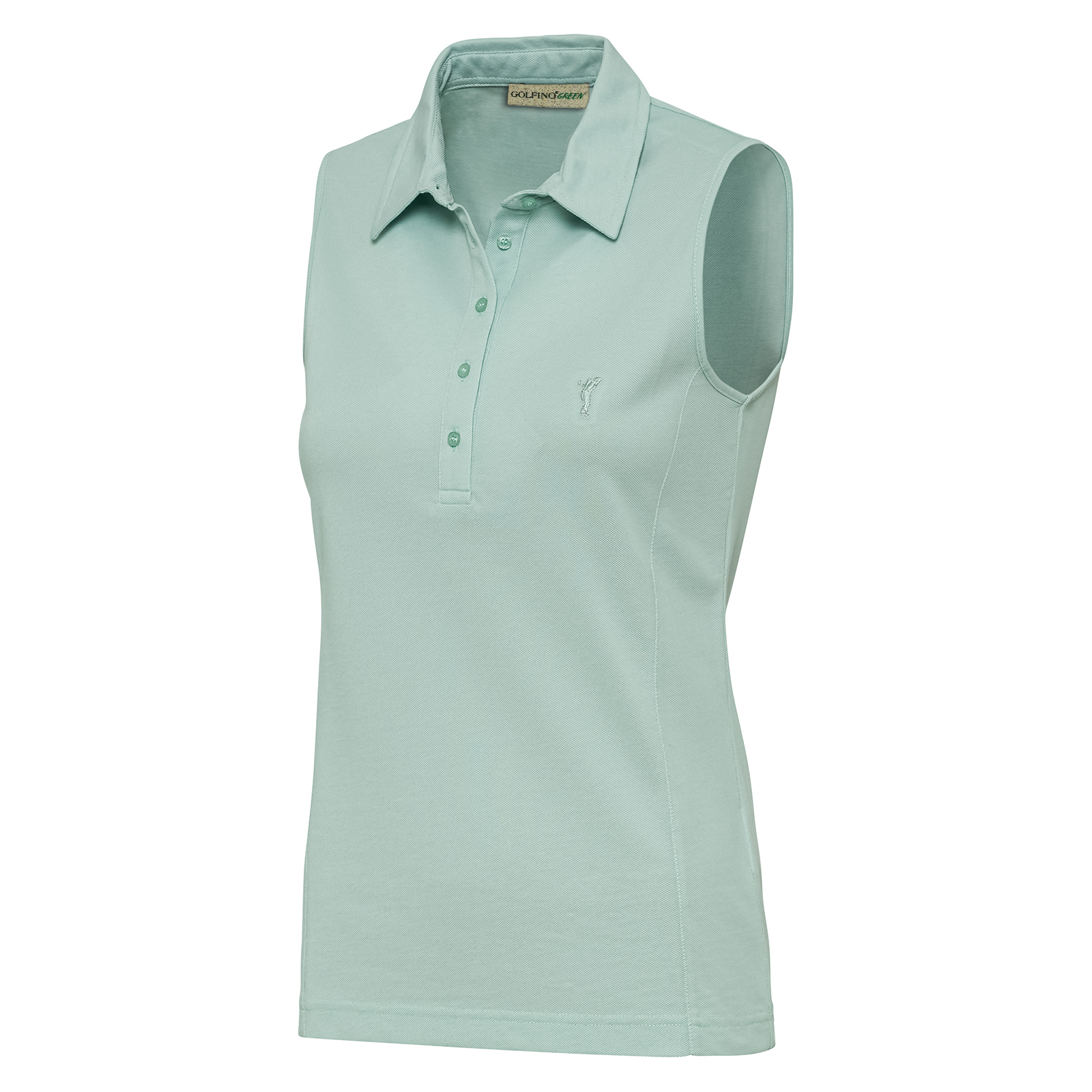 Ladies' golf top made from sustainably produced fabric