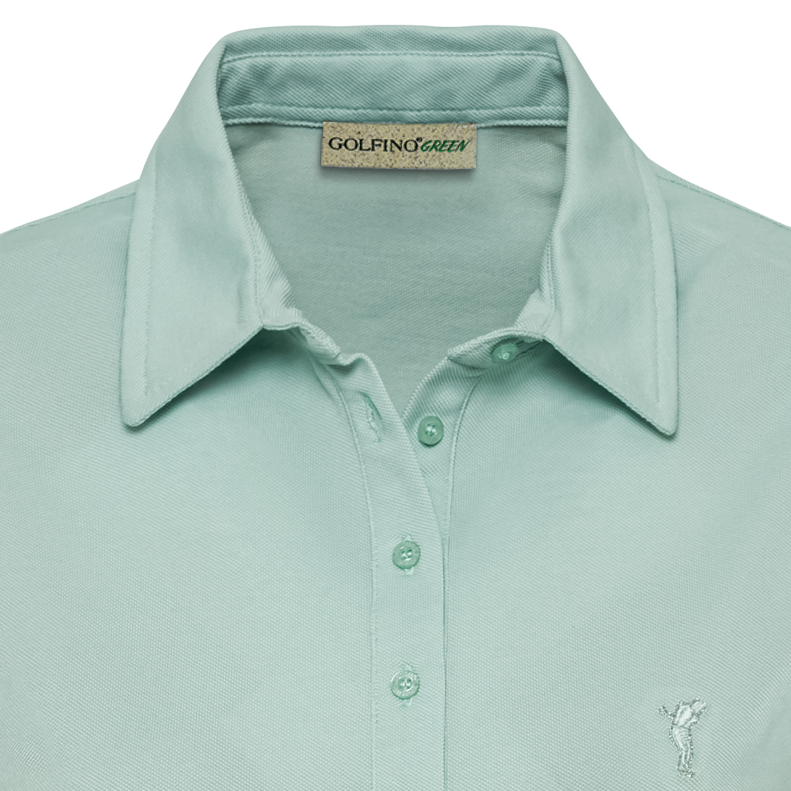 Ladies' golf top made from sustainably produced fabric