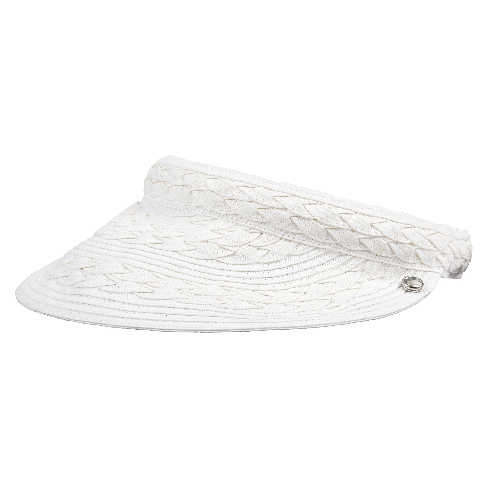 Ladies' golf visor made from fine Toyo paper straw 
