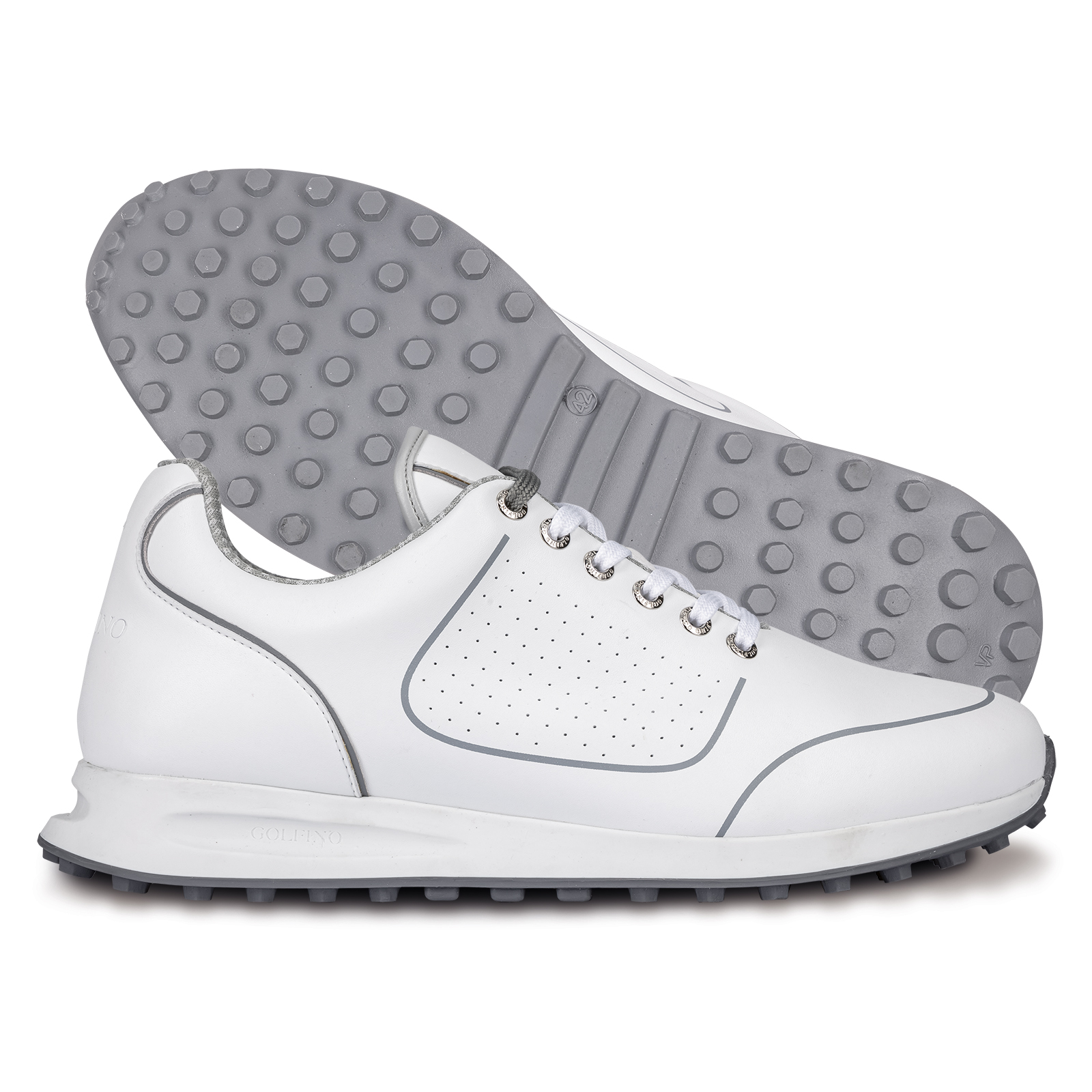 Sporty men's golf shoes made from easy to care for vegan leather
