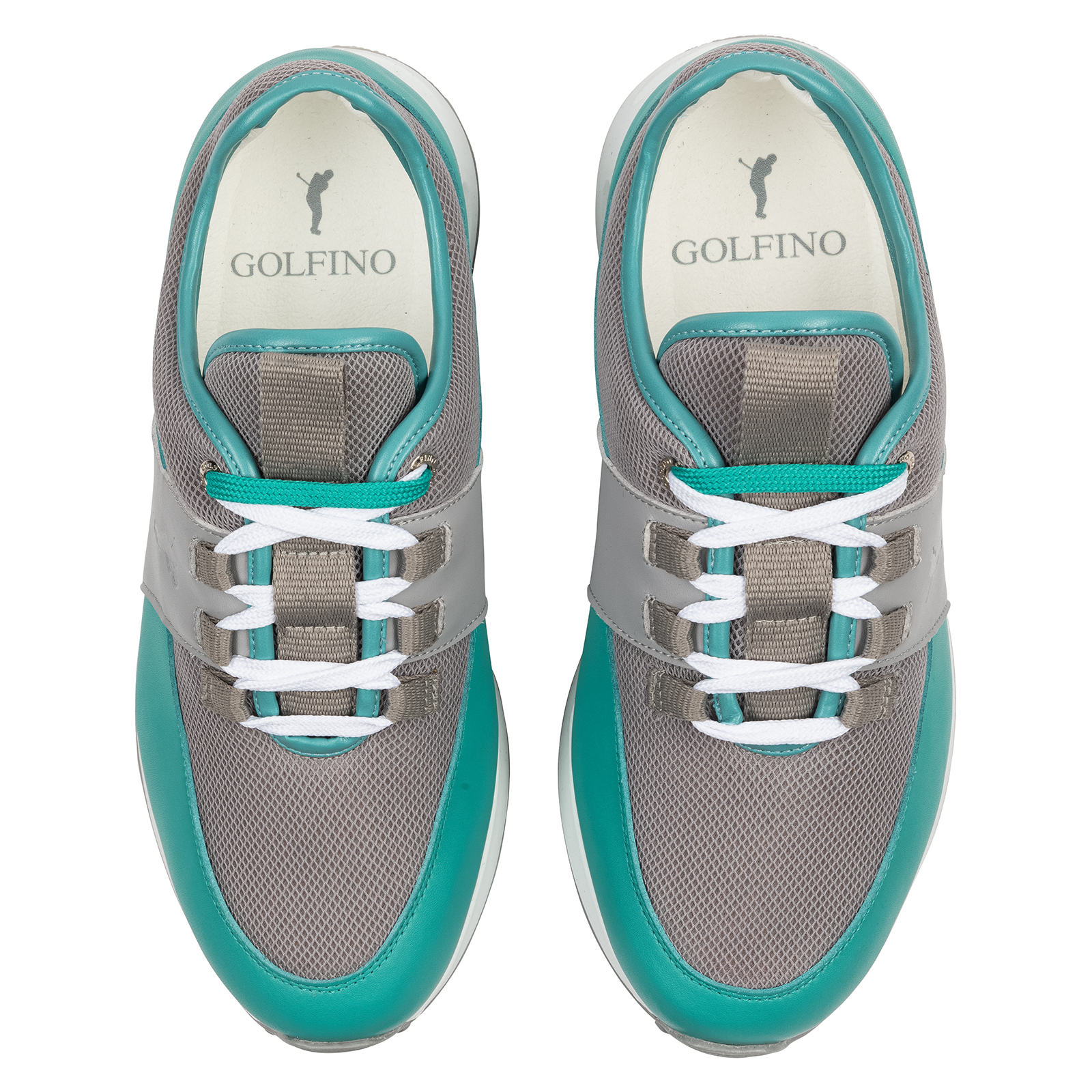 Atractivos zapatos de golf con inserción de malla para mujer