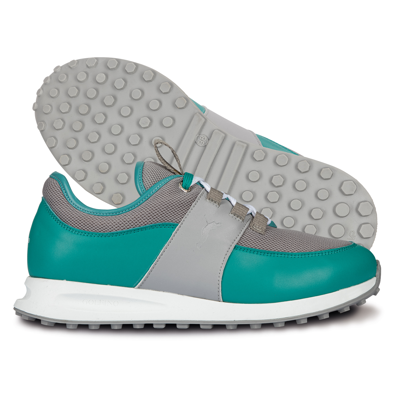 Atractivos zapatos de golf con inserción de malla para mujer