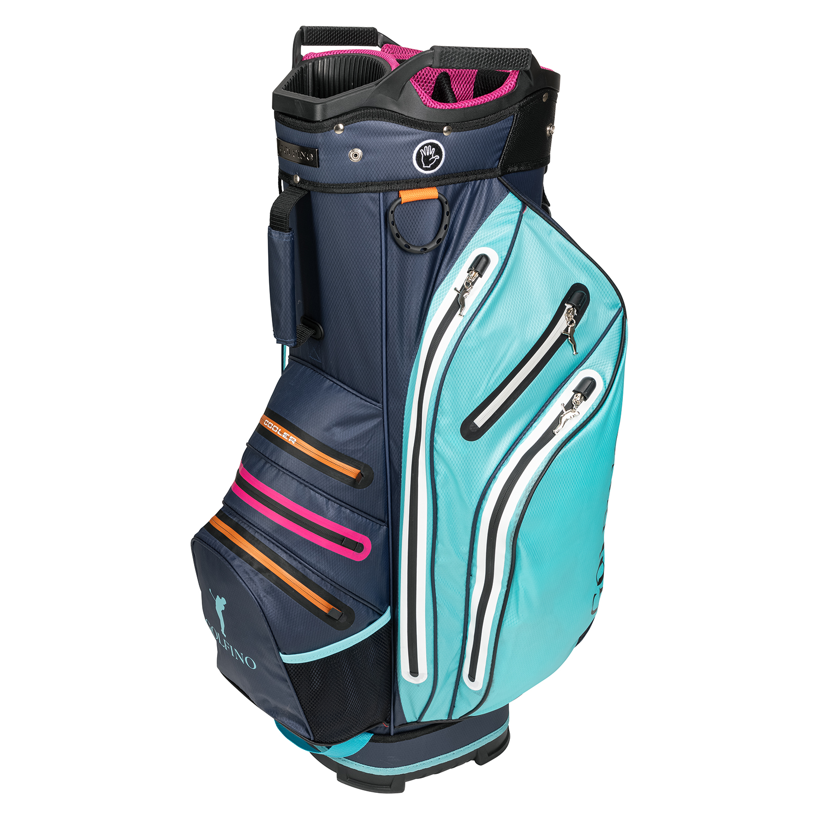 Versatile golf cart bag in multicolour