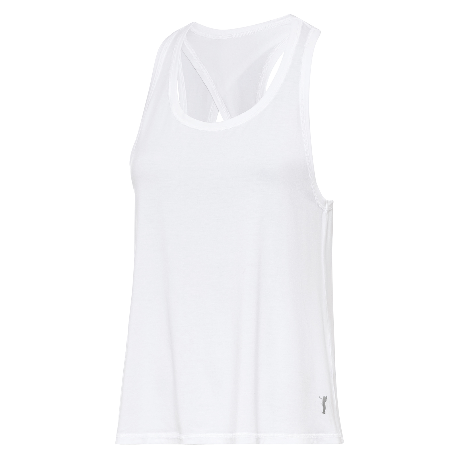 Camiseta deportiva sin mangas con abertura en la espalda para mujer