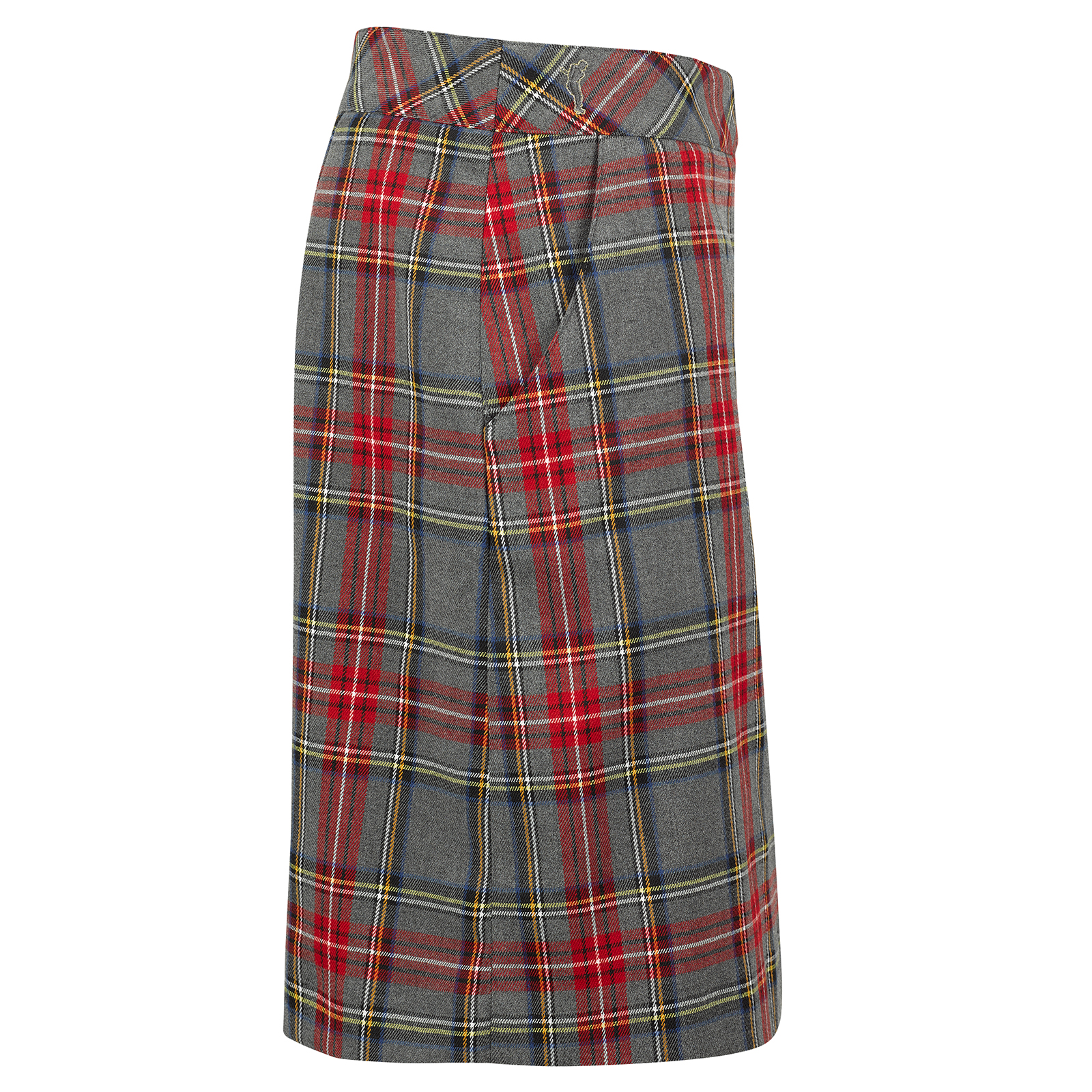 Langer Damen Karo-Golfskort aus softem Stretchmaterial mit innenliegenden Shorts