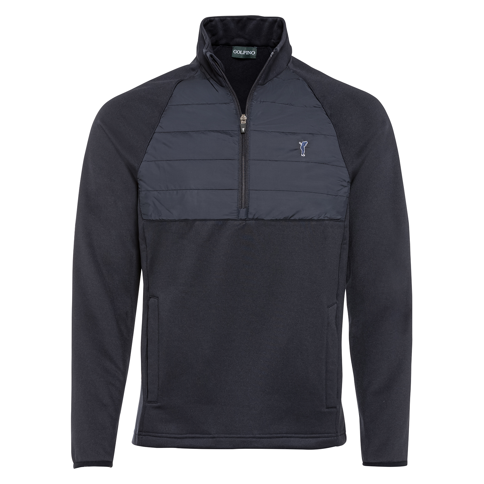 Men's lightweight half-zip golf sweater with cold weather protection 