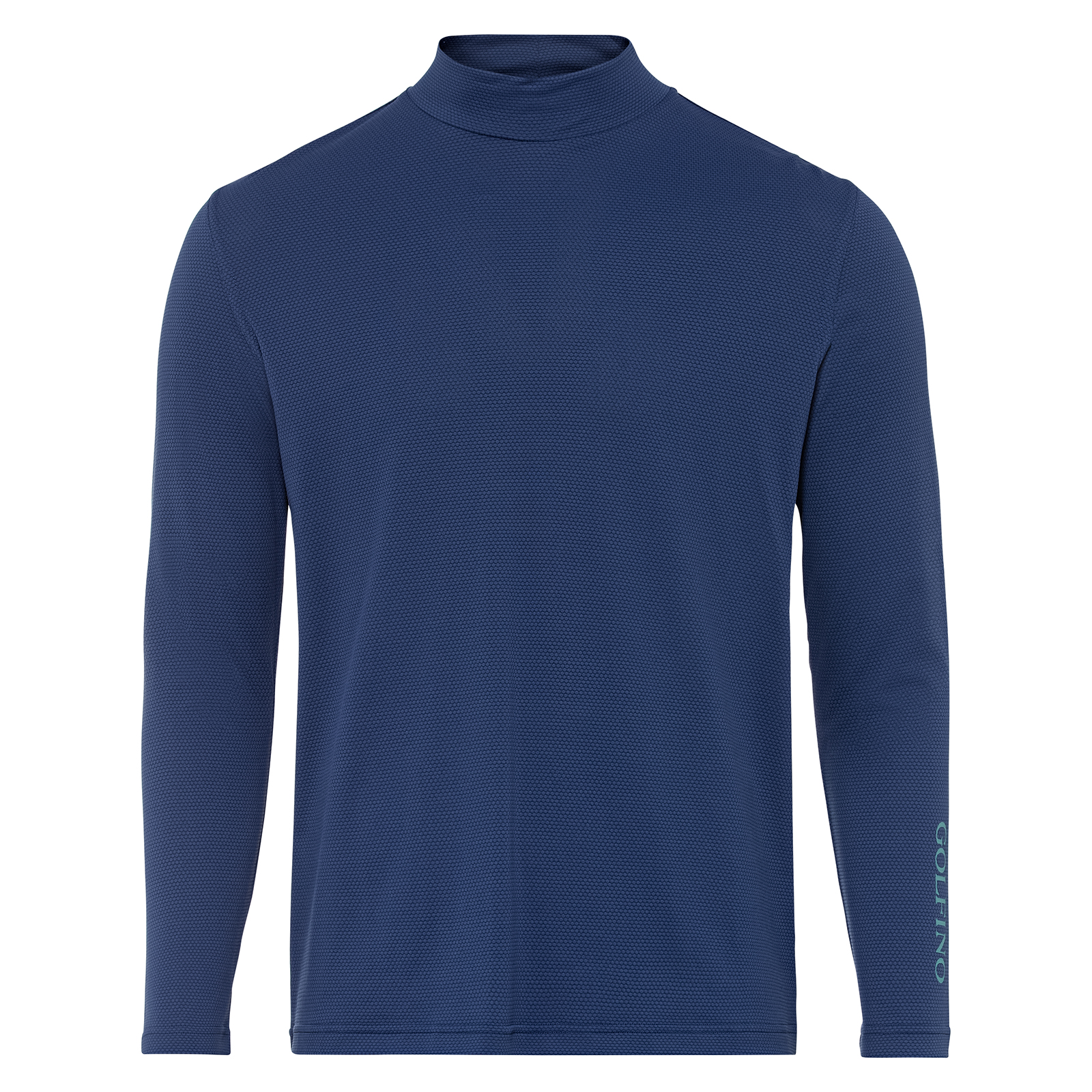 Men's long-sleeved bubble jacquard golf shirt