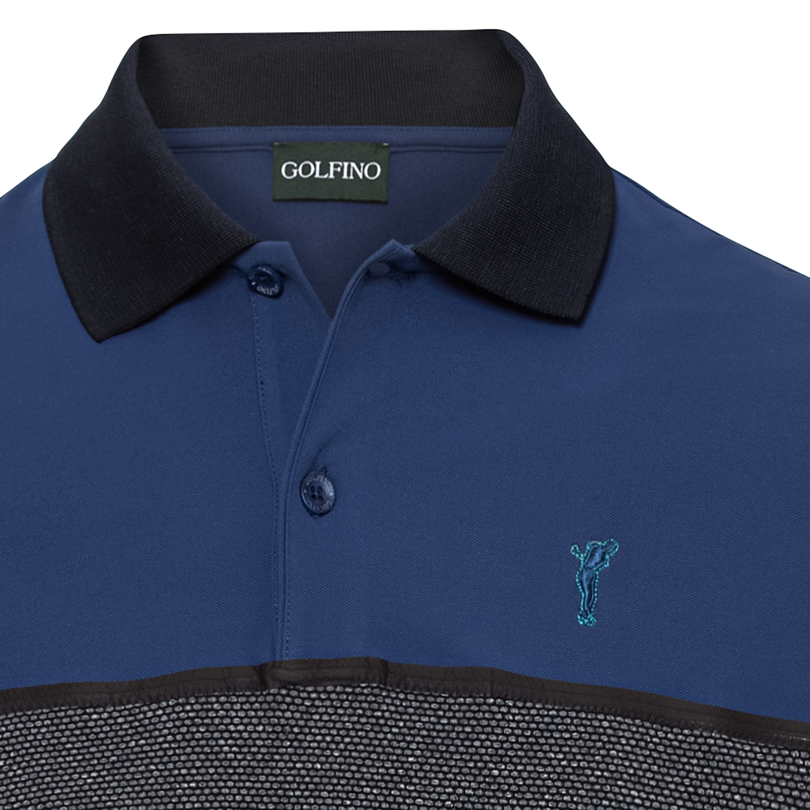 Polo de golf pour hommes de style Colorblocking avec fonction Moisture Management