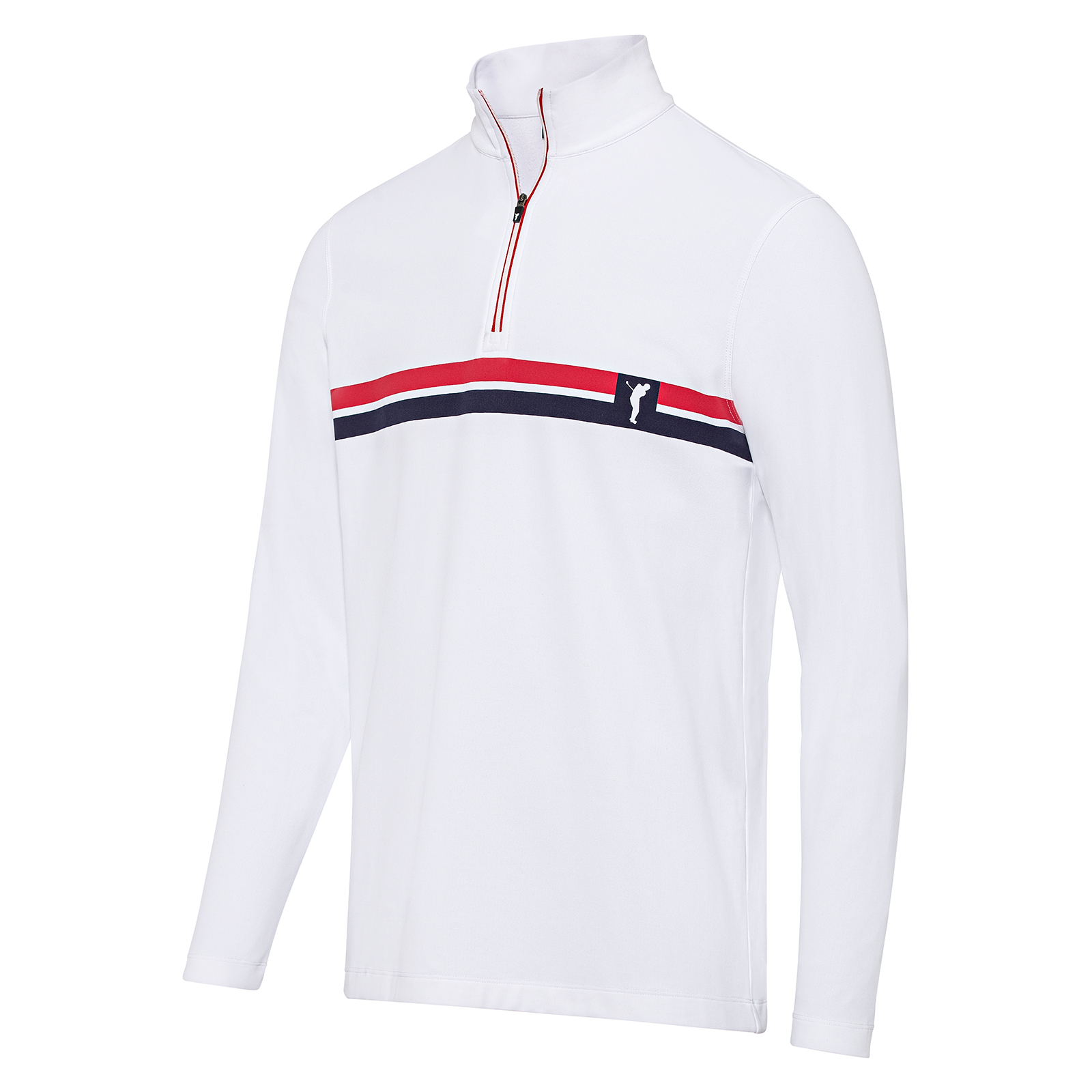 Camiseta versátil de manga larga para el golf con un innovador estampado para hombre