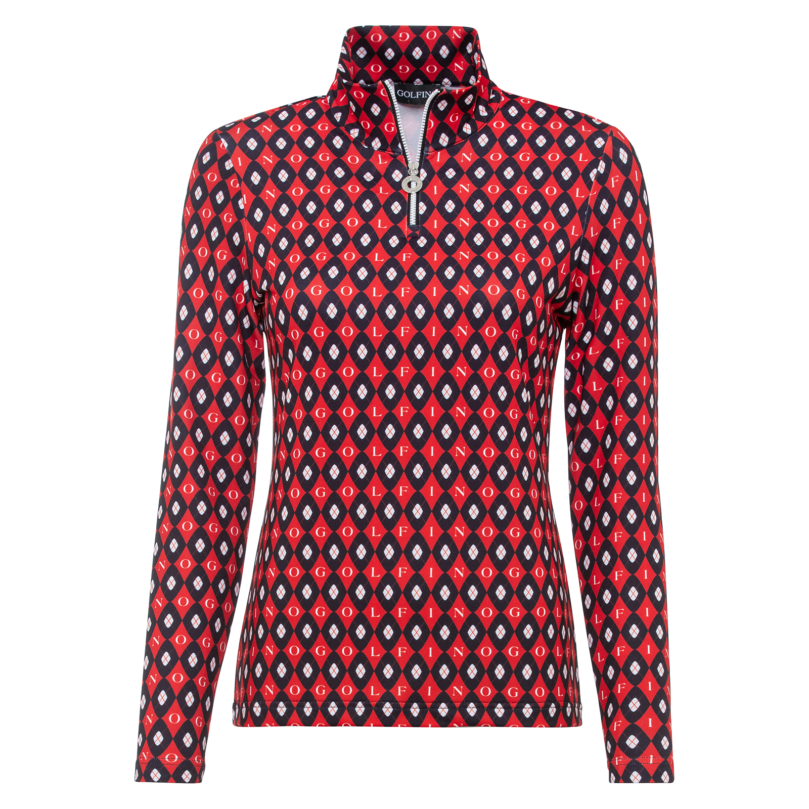 Ladies’ signature top with all-over argyle pattern