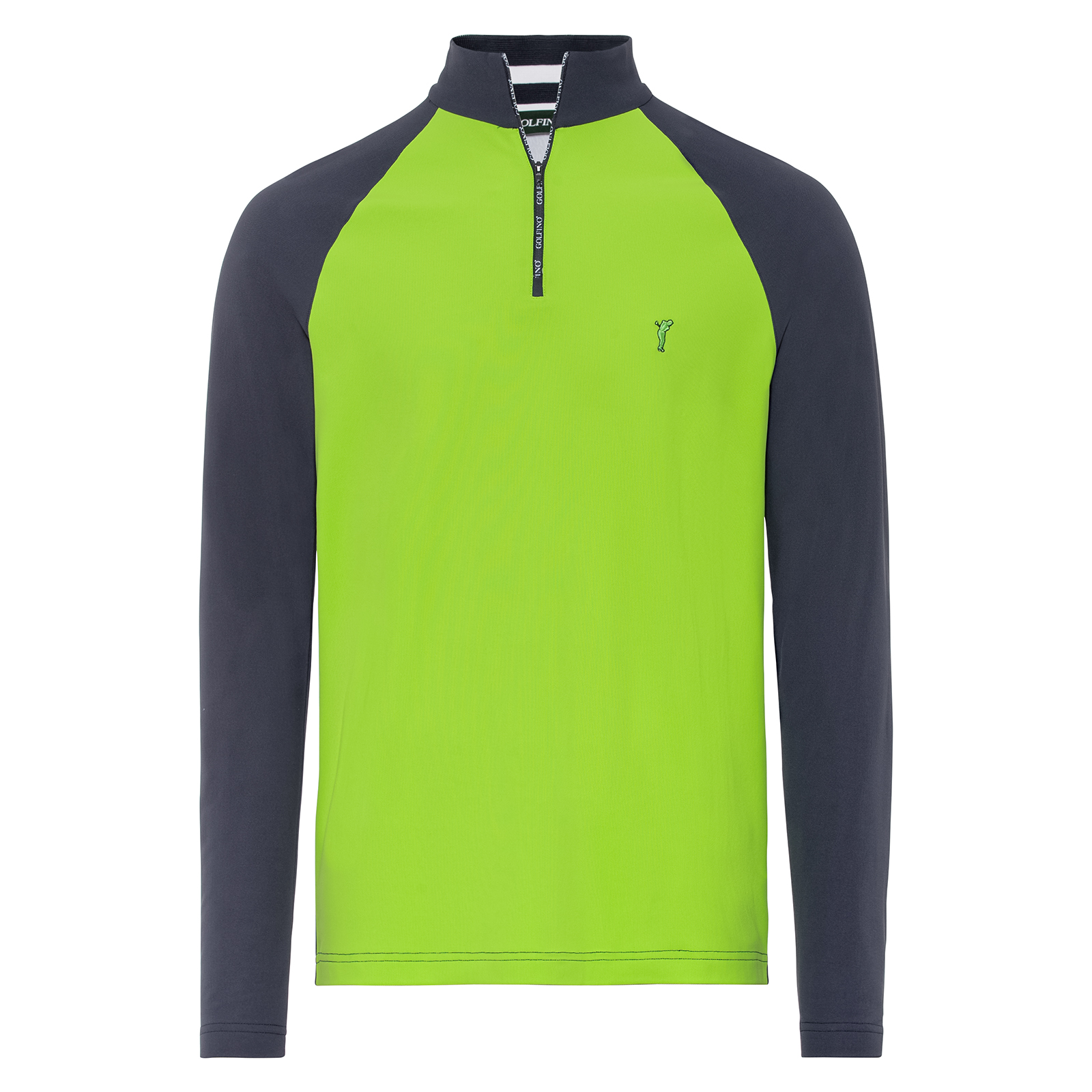 Men’s functional half-zip golf sweater in colour blocking design