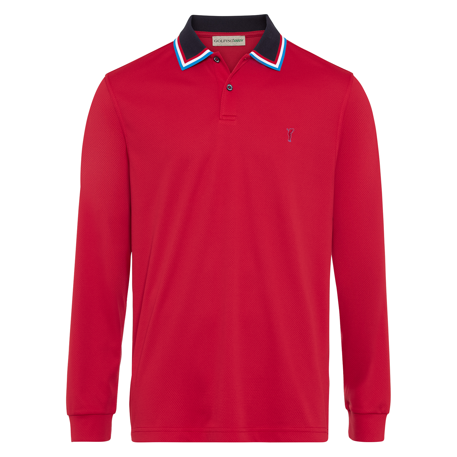 Sustainable men's long-sleeved Kafetex® golf polo shirt 