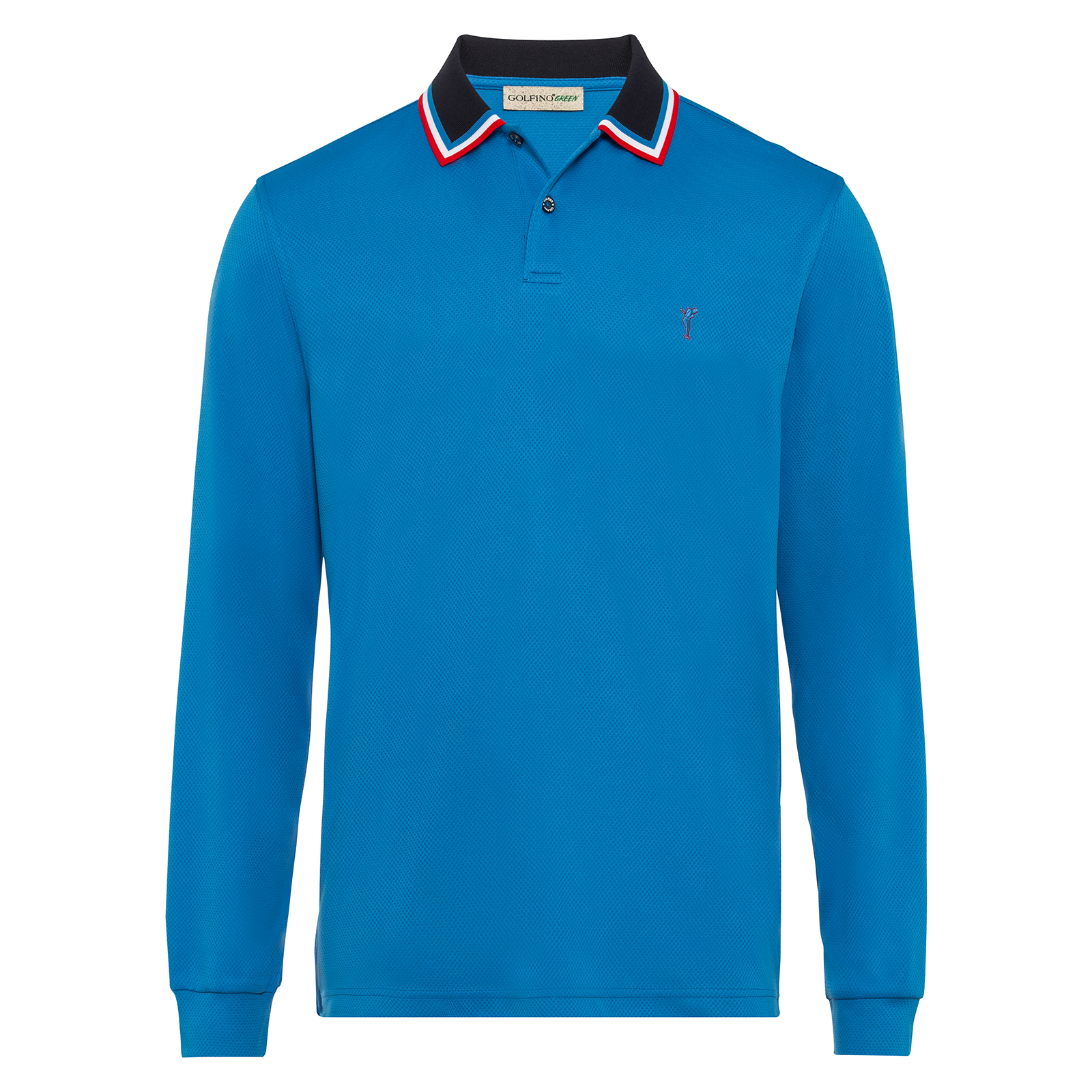 Sustainable men’s long-sleeved Kafetex® golf polo shirt 