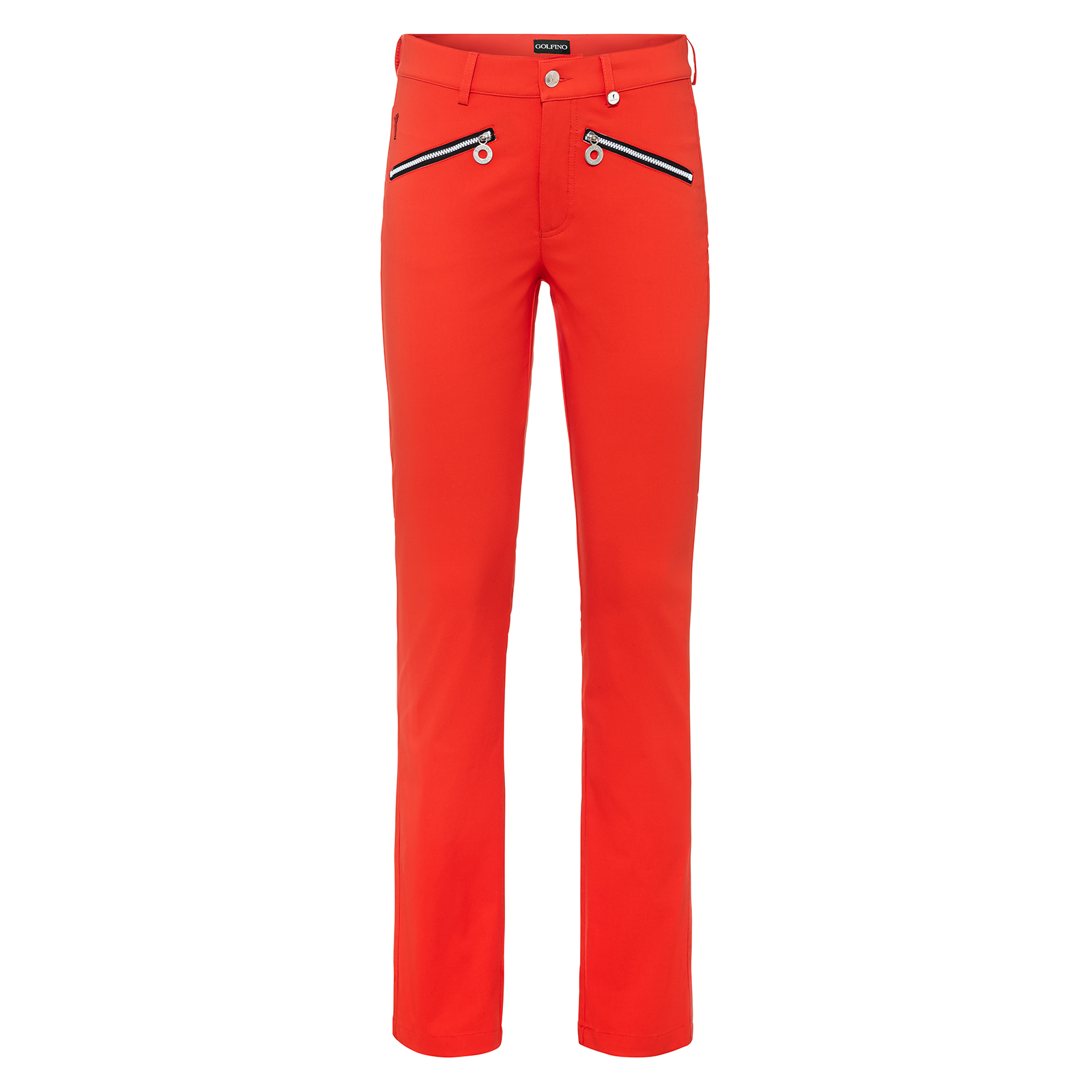 Ladies' stylish golf trousers in warm thermal stretch