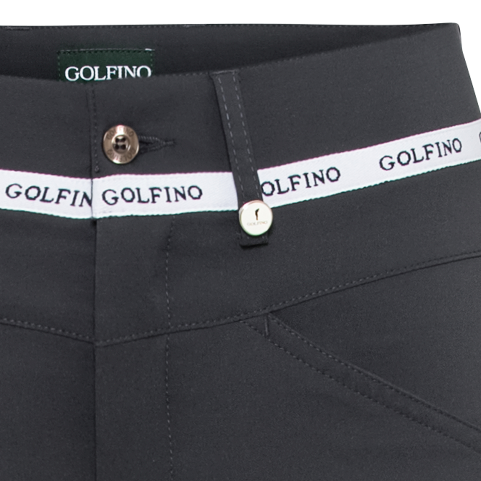 Pantalones de golf abrigados para mujer con banda decorativa con el logotipo