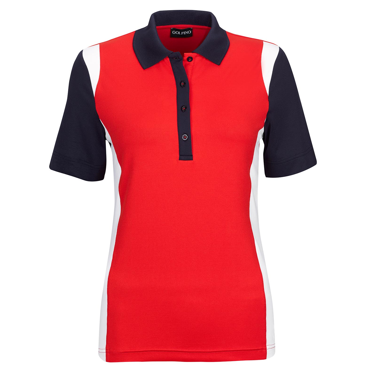 Short-sleeve Ladies' functional golf polo with Moisture Management in Pro Look