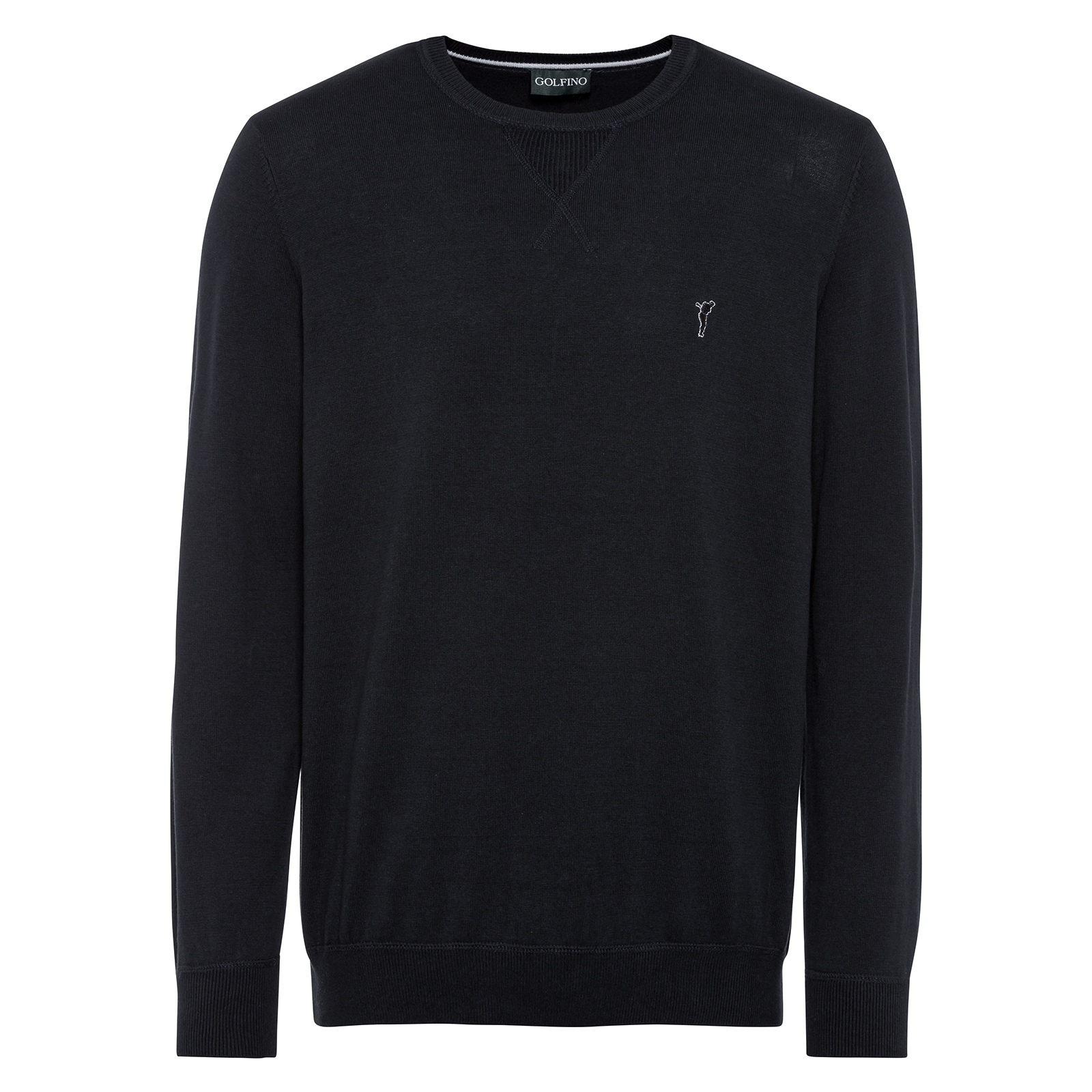 Men's knitted pullover made from soft cotton with a mottled look in regular fit