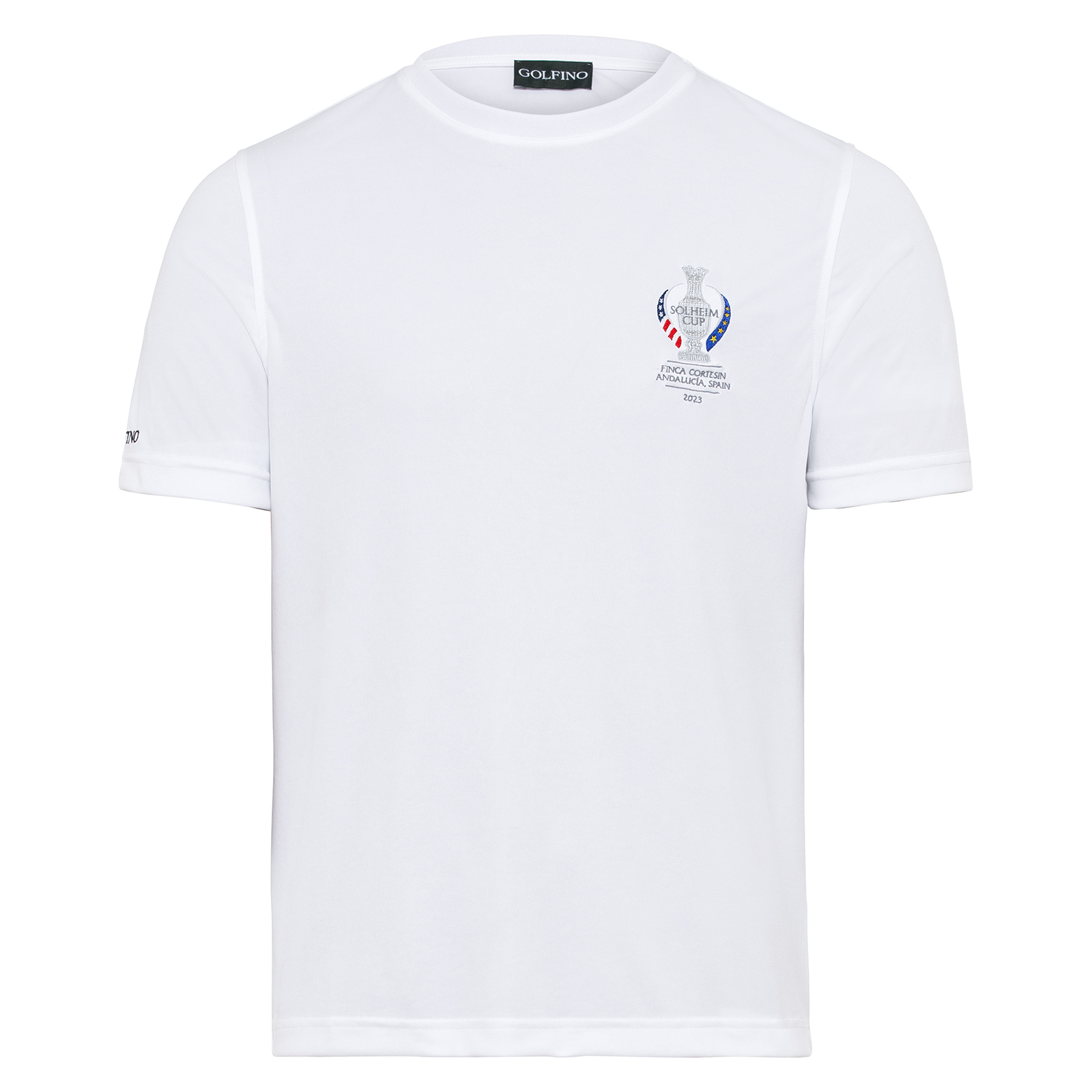 Zacht golf-T-shirt met uv-bescherming in Solheim Cup-design 