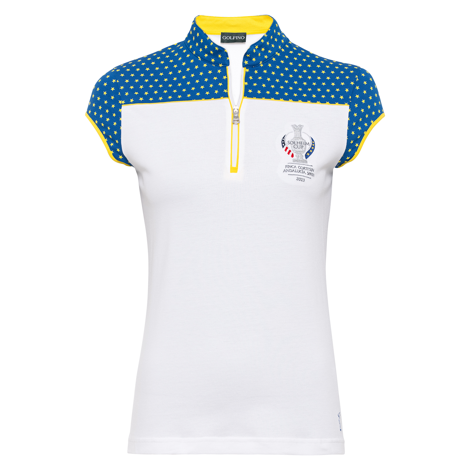 Damen Golf Polo mit Sonnenschutz im Solheim Cup Design