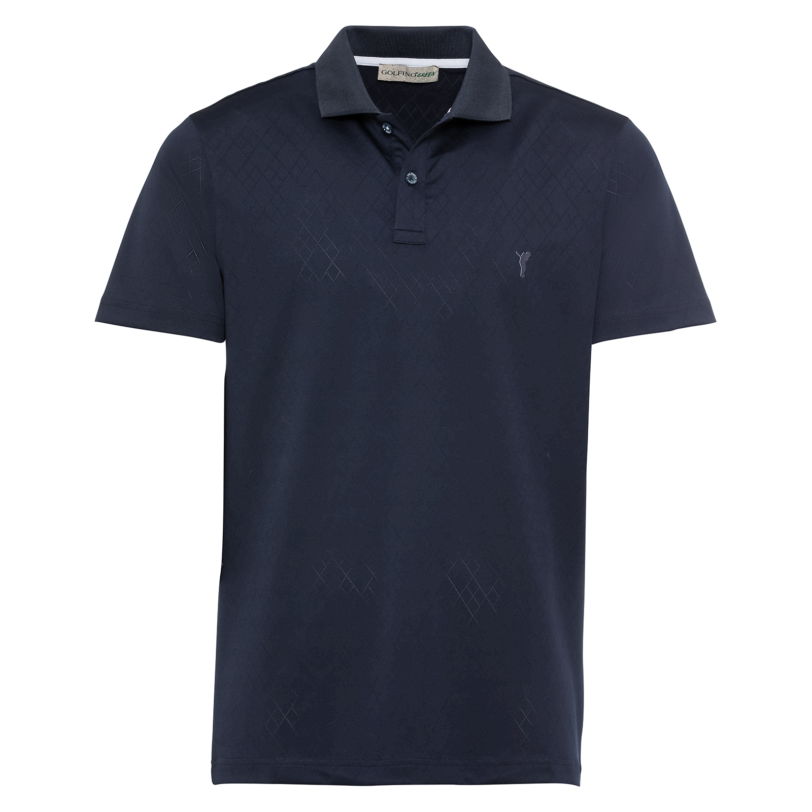 Men's sustainable stretch jacquard golf polo shirt 