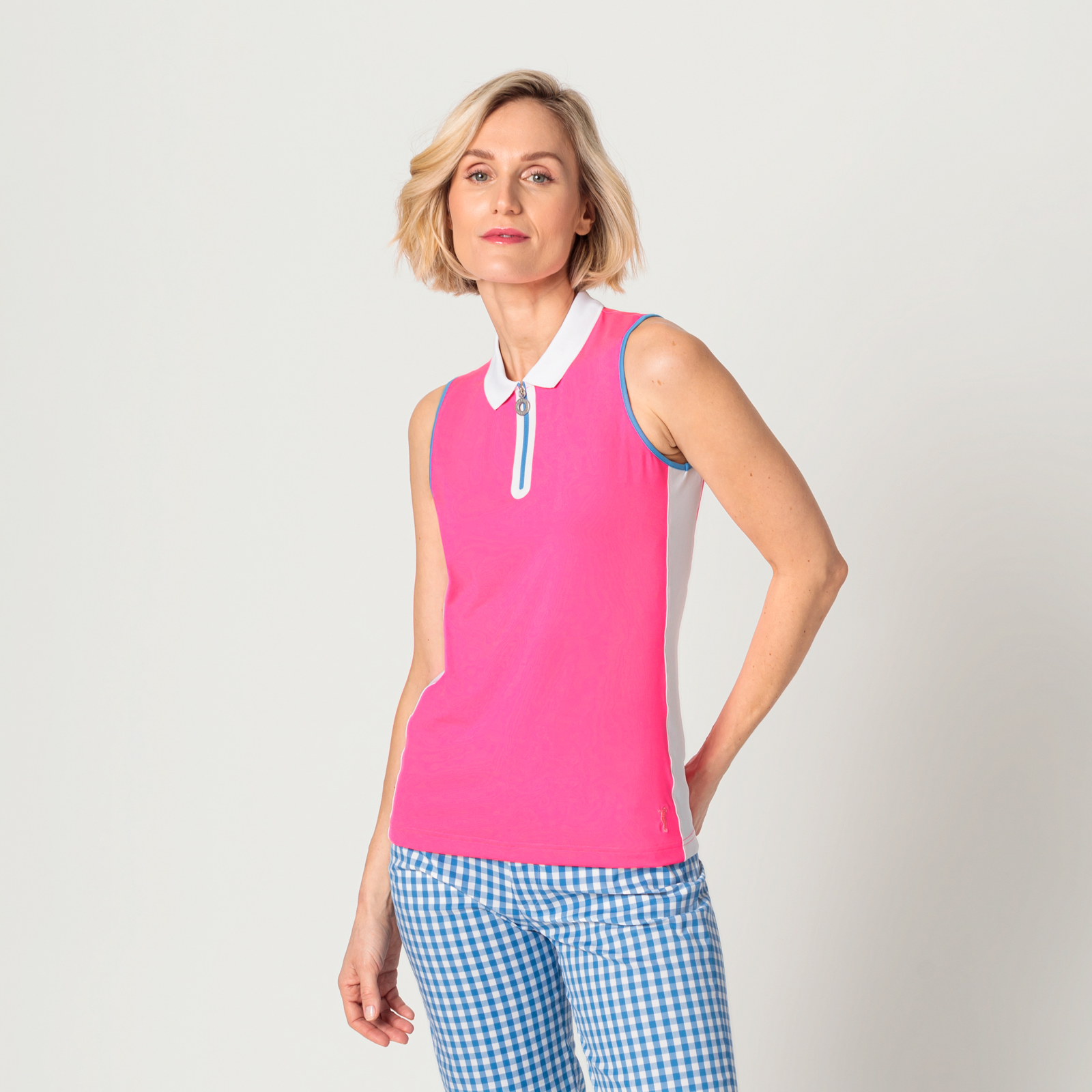Ladies' stylish golf top with UV protection 