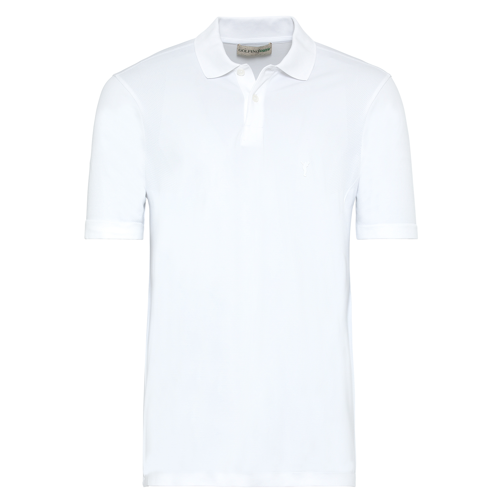 Men's seamless golf polo shirt made from sustainable jacquard 