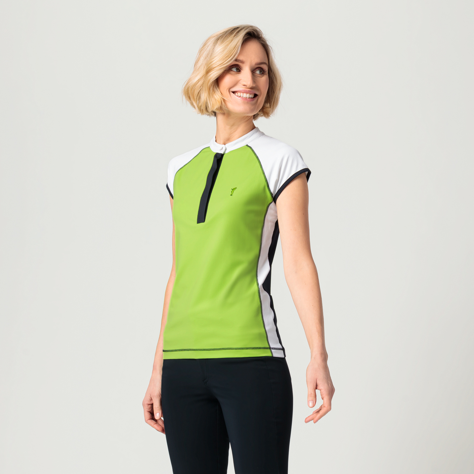 Ladies' sleeveless Dry Comfort golf polo shirt with mesh 