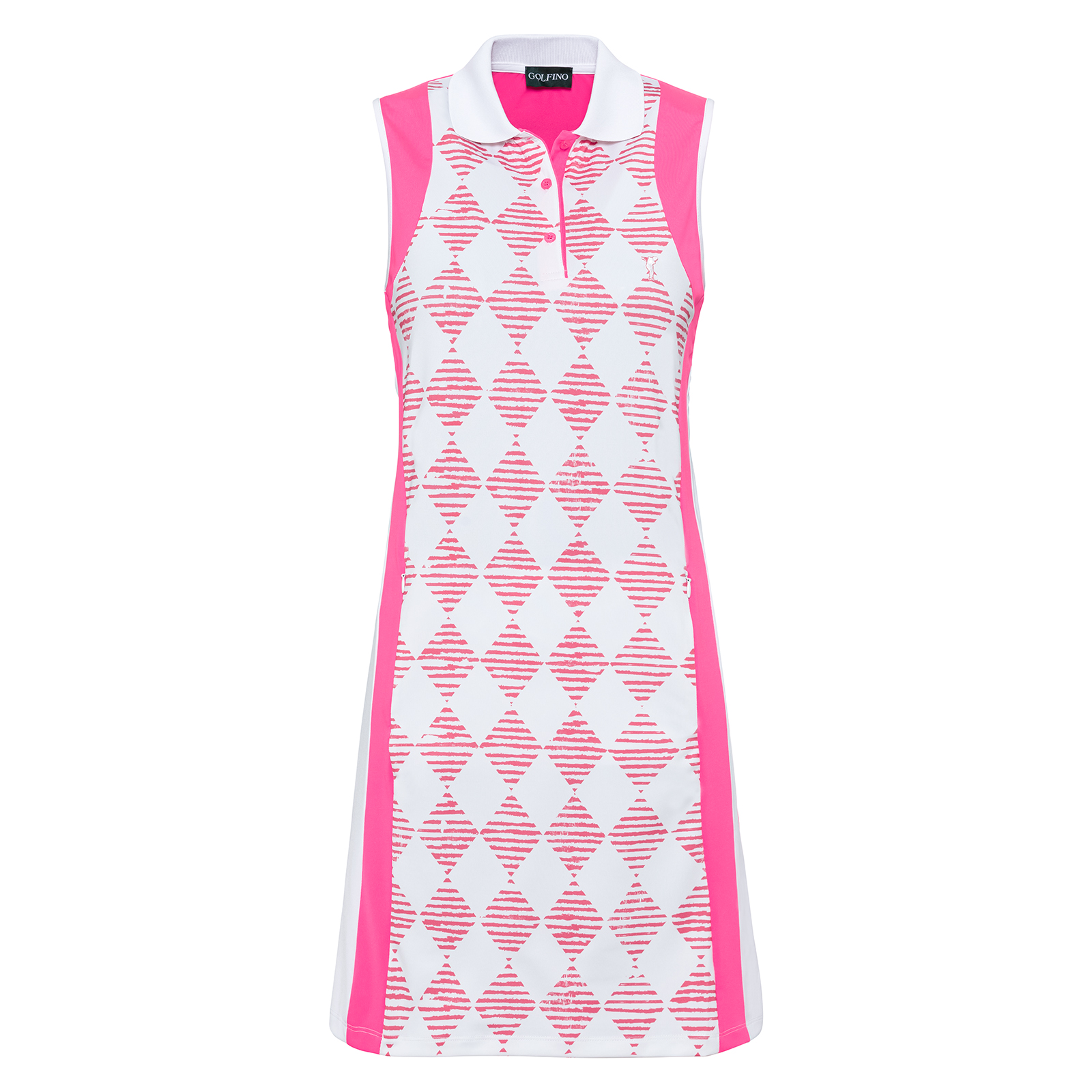 UV-Protection Polo Kleid mit Argyle Muster