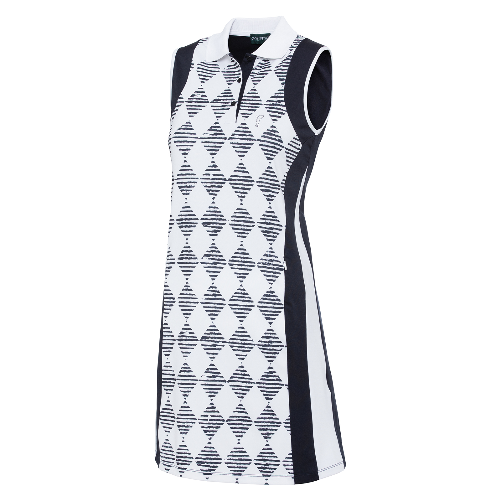 UV-Protection Polo Kleid mit Argyle Muster