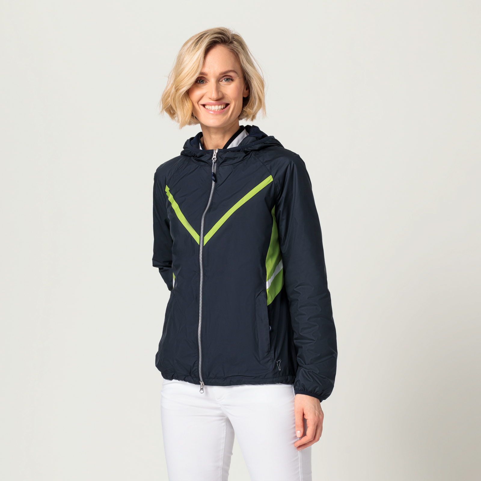 Ladies' windproof and water-repellent microfibre golf jacket 