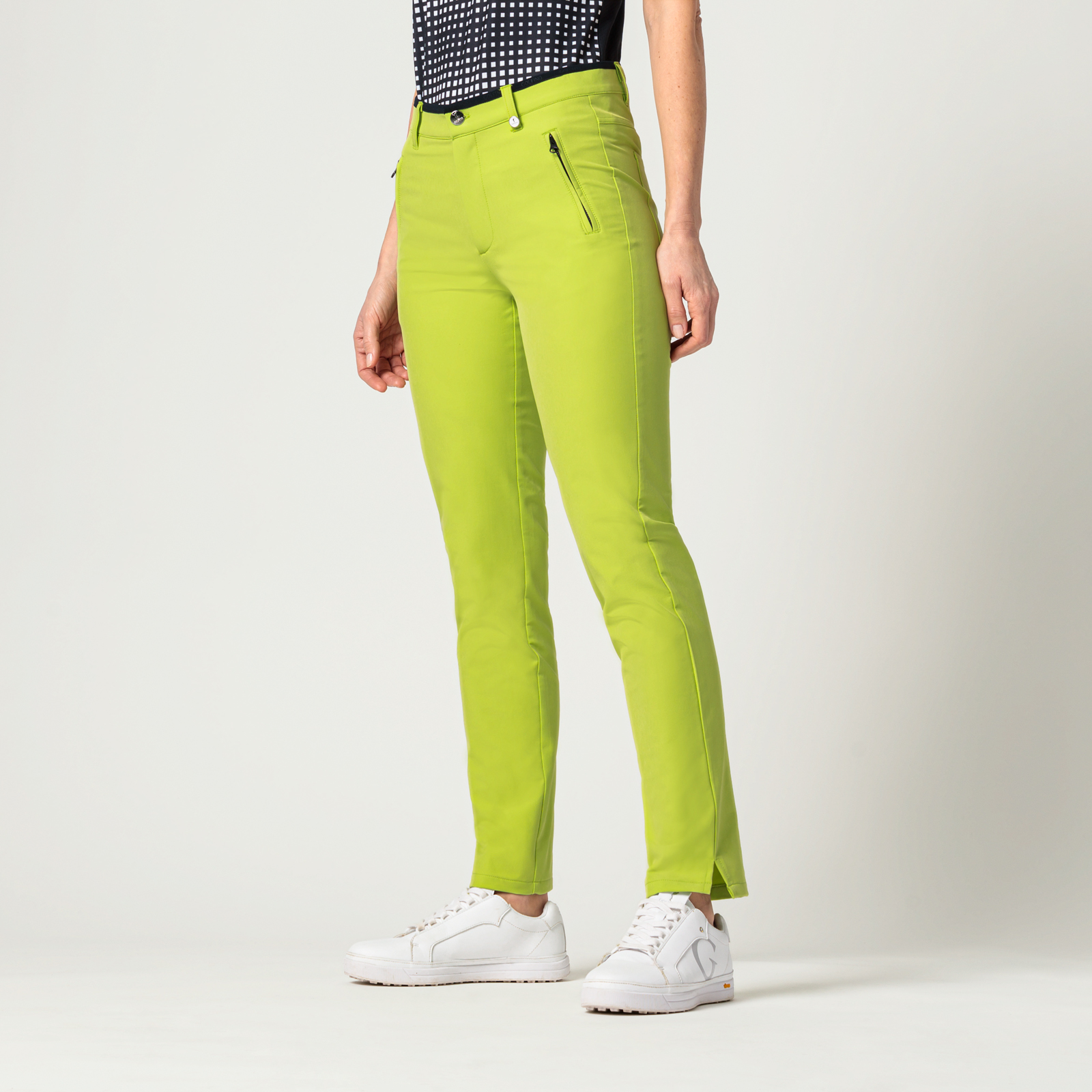 Ladies' water-repellent 7/8 golf trousers in Techno Stretch 
