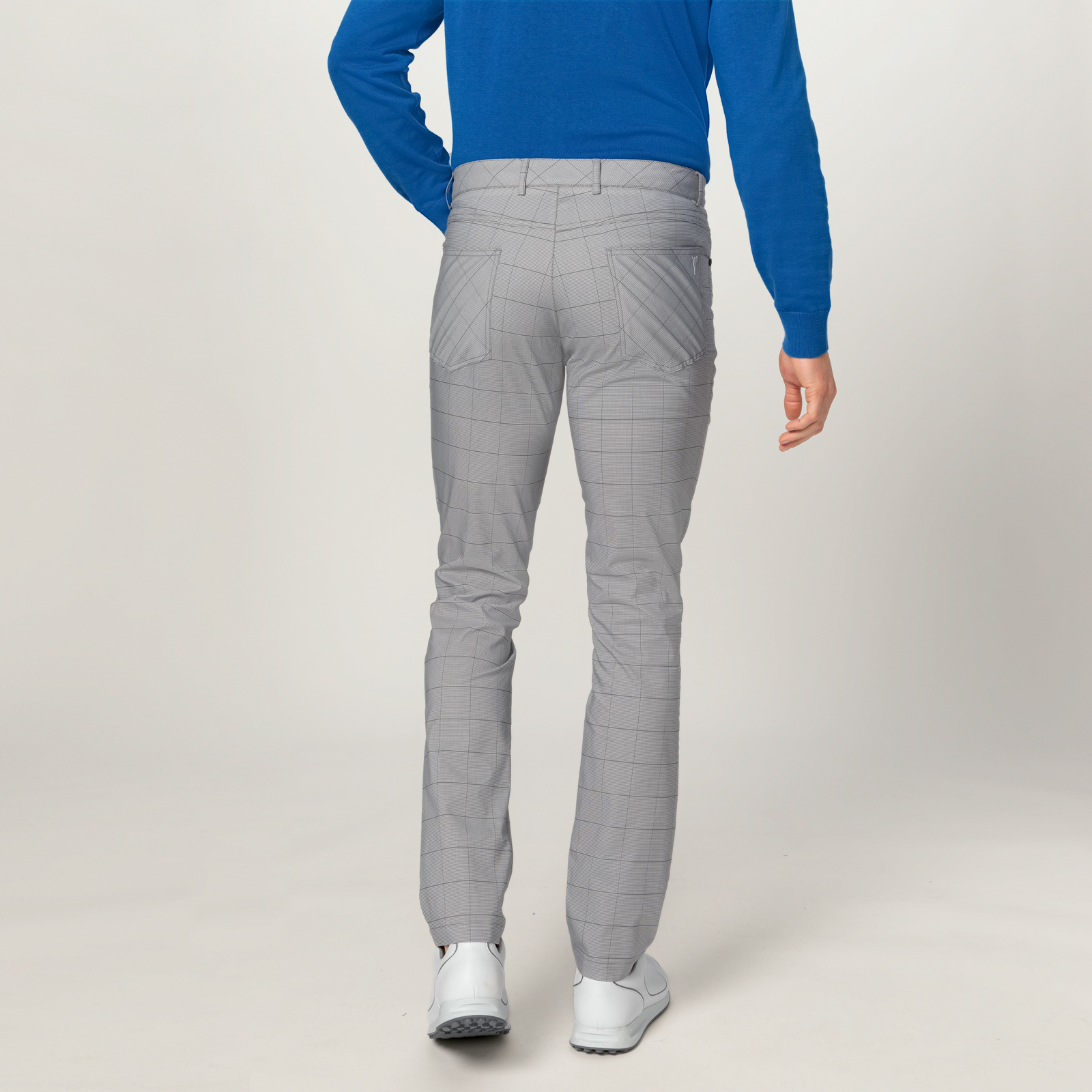 Pantalon Extra Slim Fit 5 poches à carreaux pour hommes