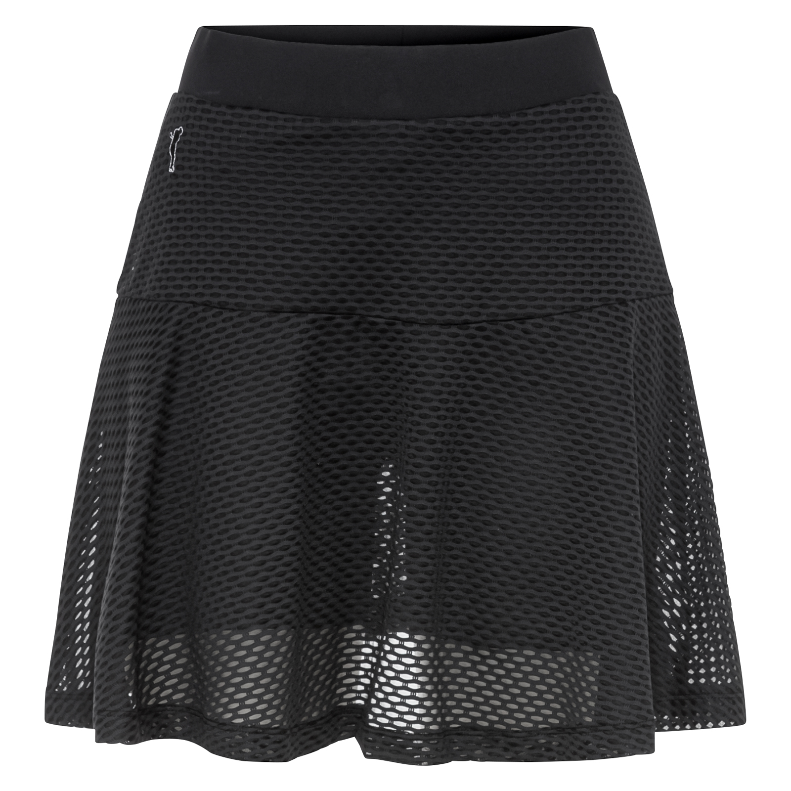 Jupe-short de golf respirante en tissu mesh transparent pour femmes