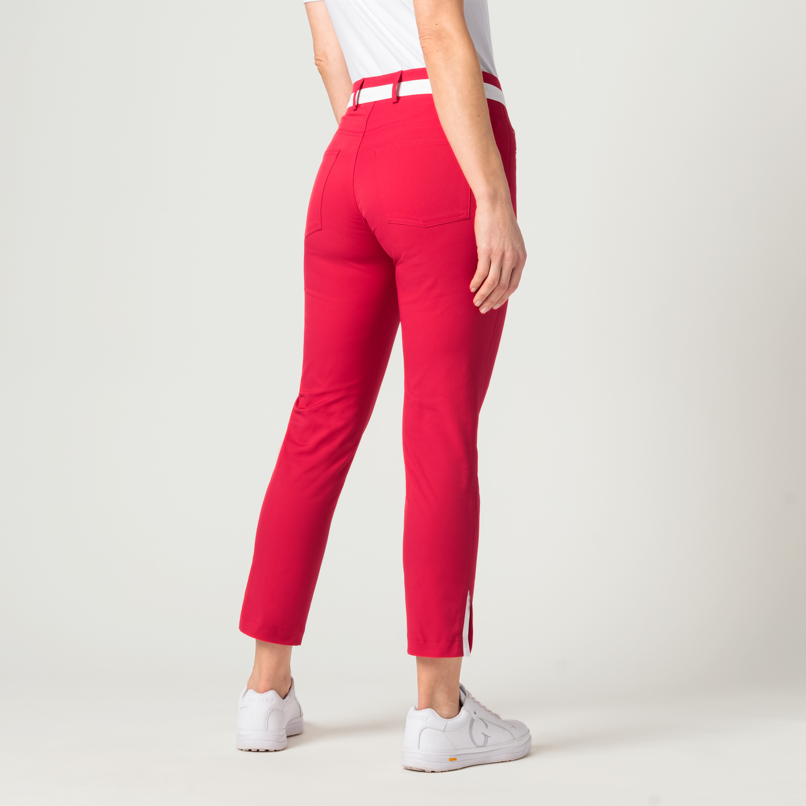 Pantalones capri de golf elásticos con protección UV para mujer