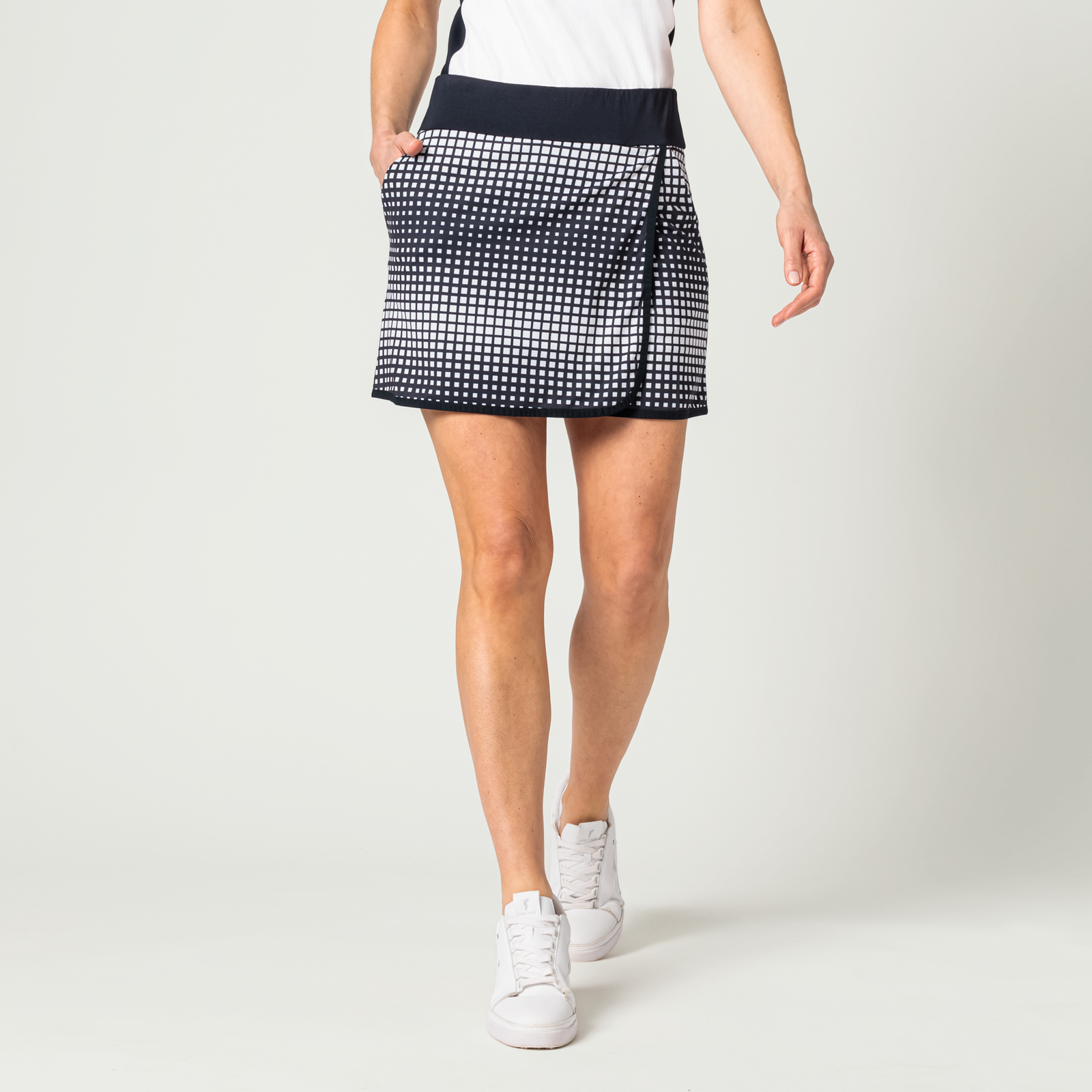 Ladies' Dry Comfort mini golf skort with all-over print 