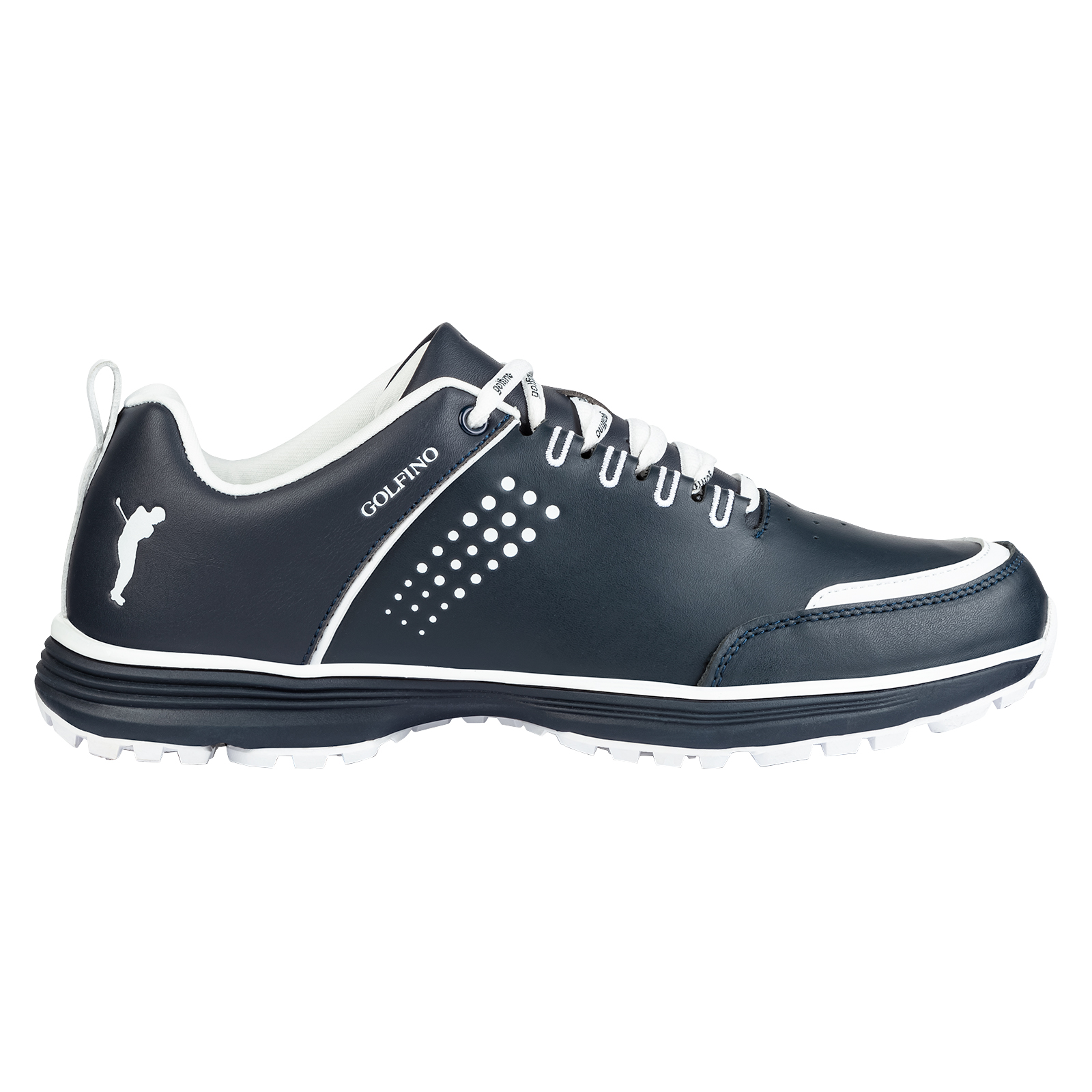 Men's genuine leather golf shoes with spikes in a modern design
