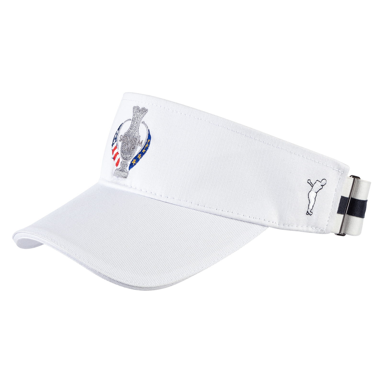 Ladies flexible golf visor in Solheim Cup design 