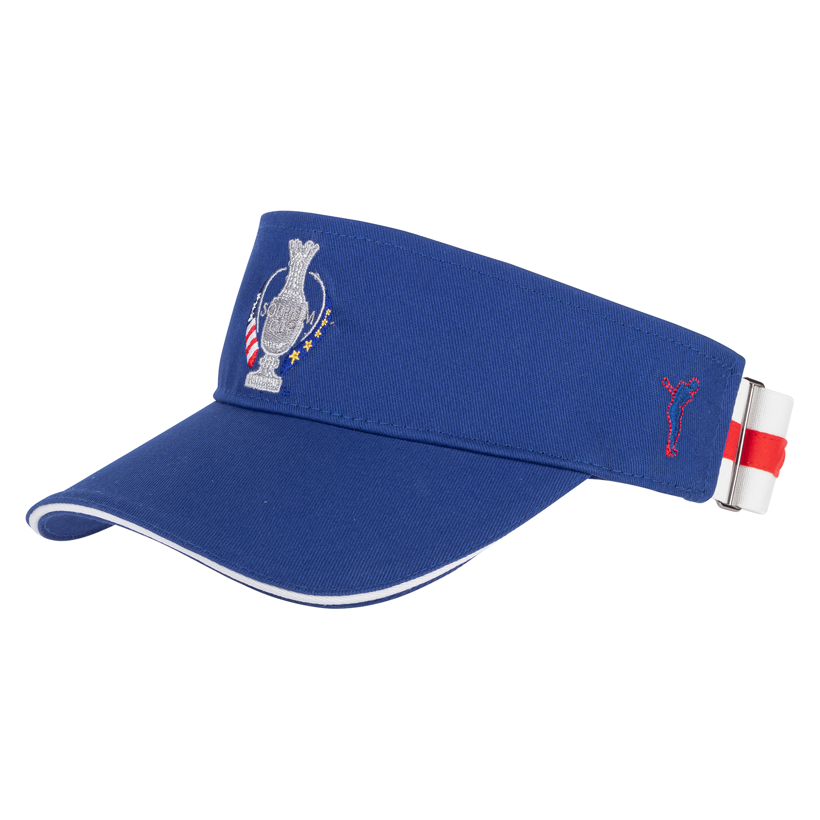 Ladies flexible golf visor in Solheim Cup design 