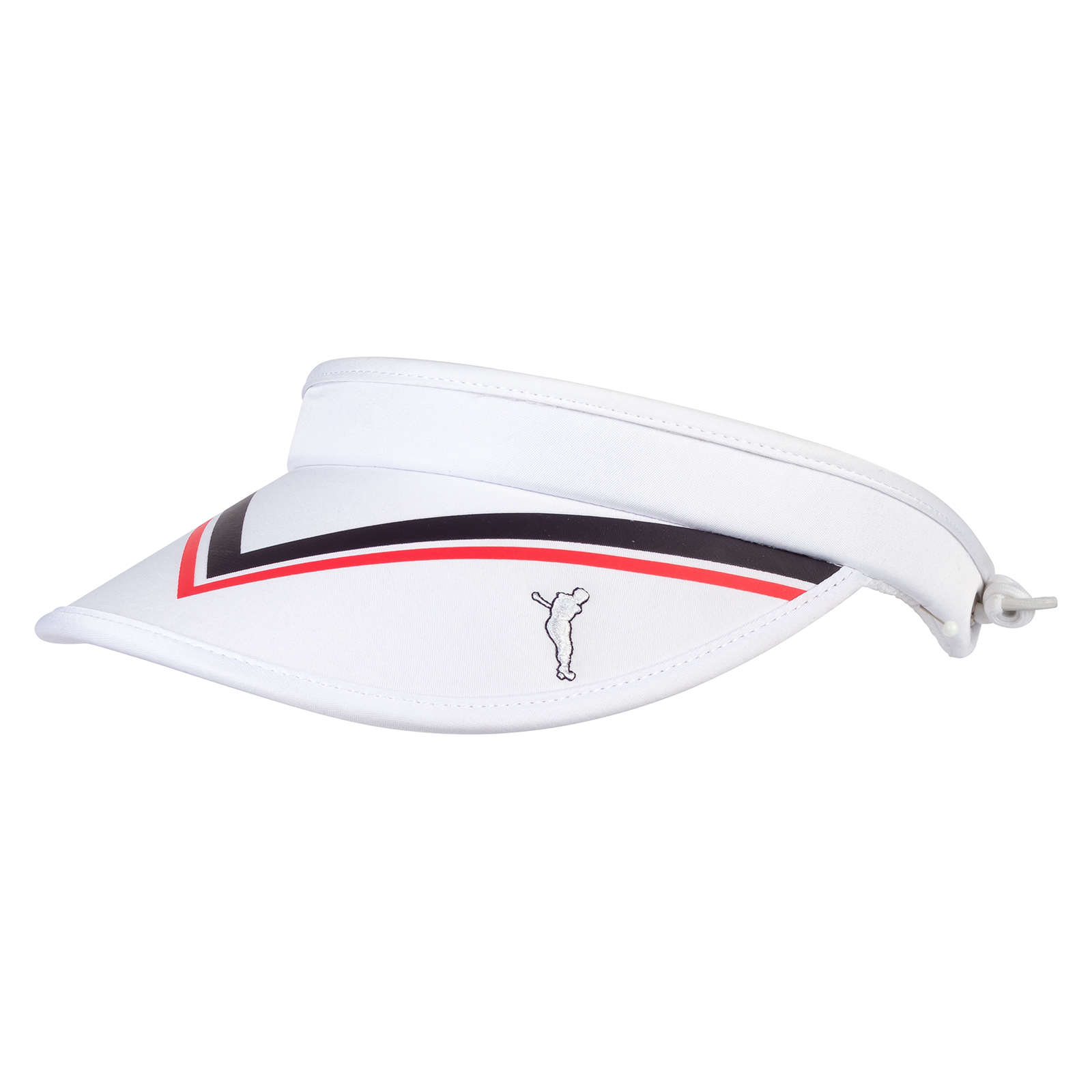 Ladies' golf visor with stripe pattern 